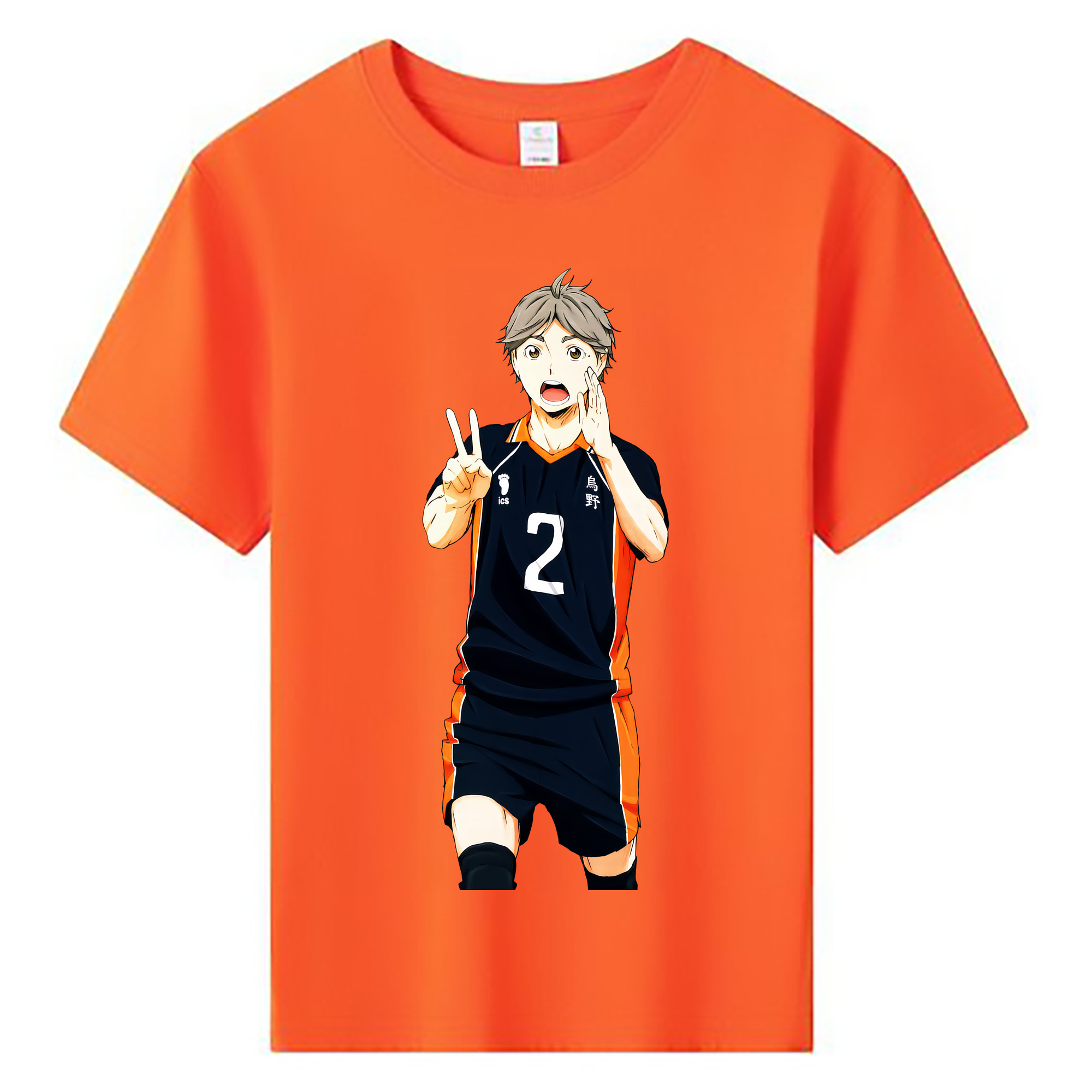 （画像用） ハイキュー!! Haikyu!! 綿100％キッズTシャツ（フロントプリント）
