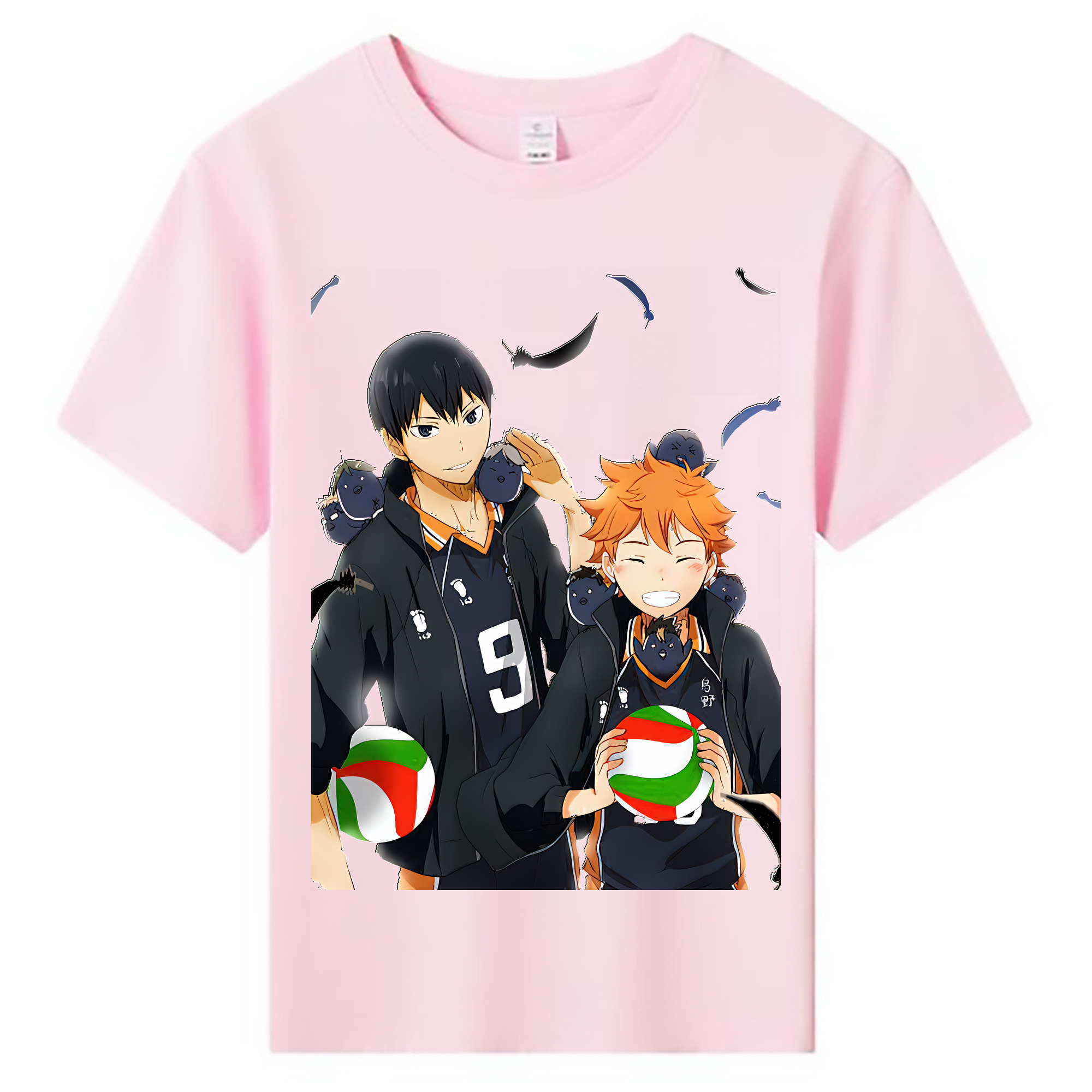 （画像用） ハイキュー!! Haikyu!! 綿100％キッズTシャツ（フロントプリント）