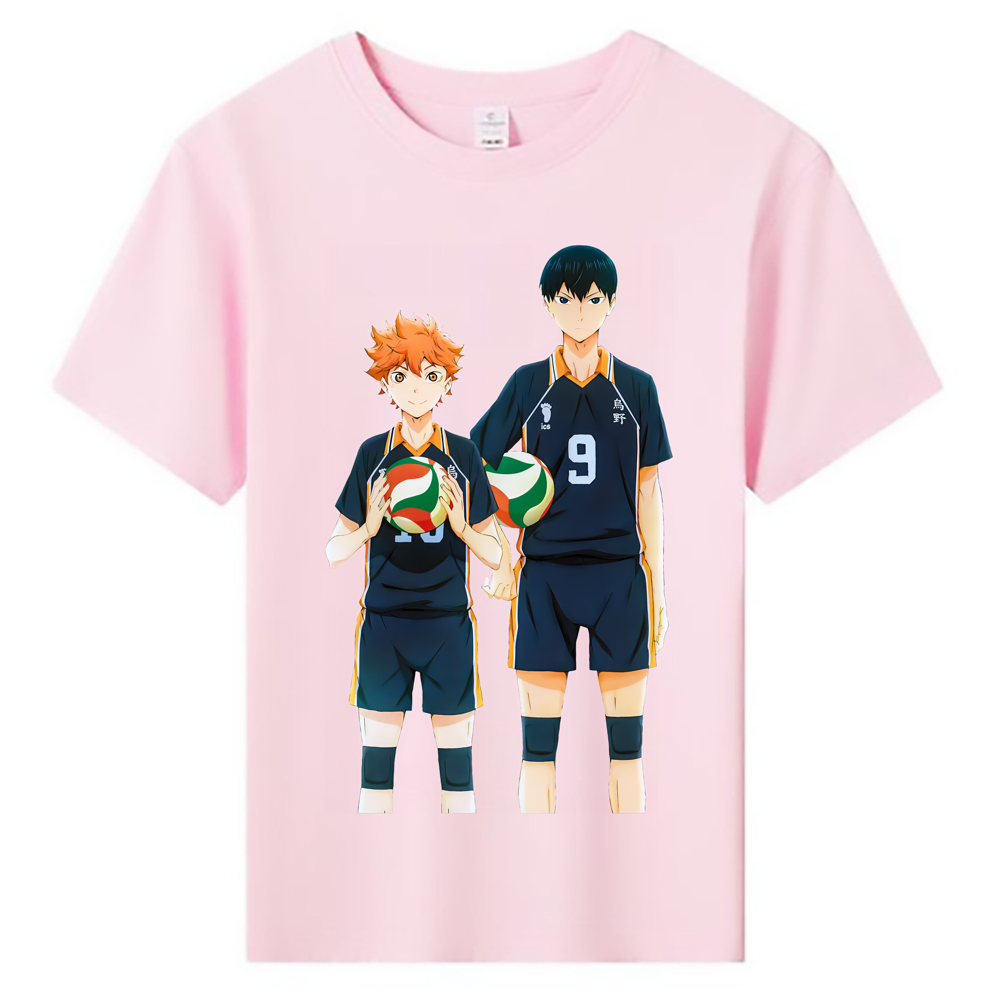 （画像用） ハイキュー!! Haikyu!! 綿100％キッズTシャツ（フロントプリント）