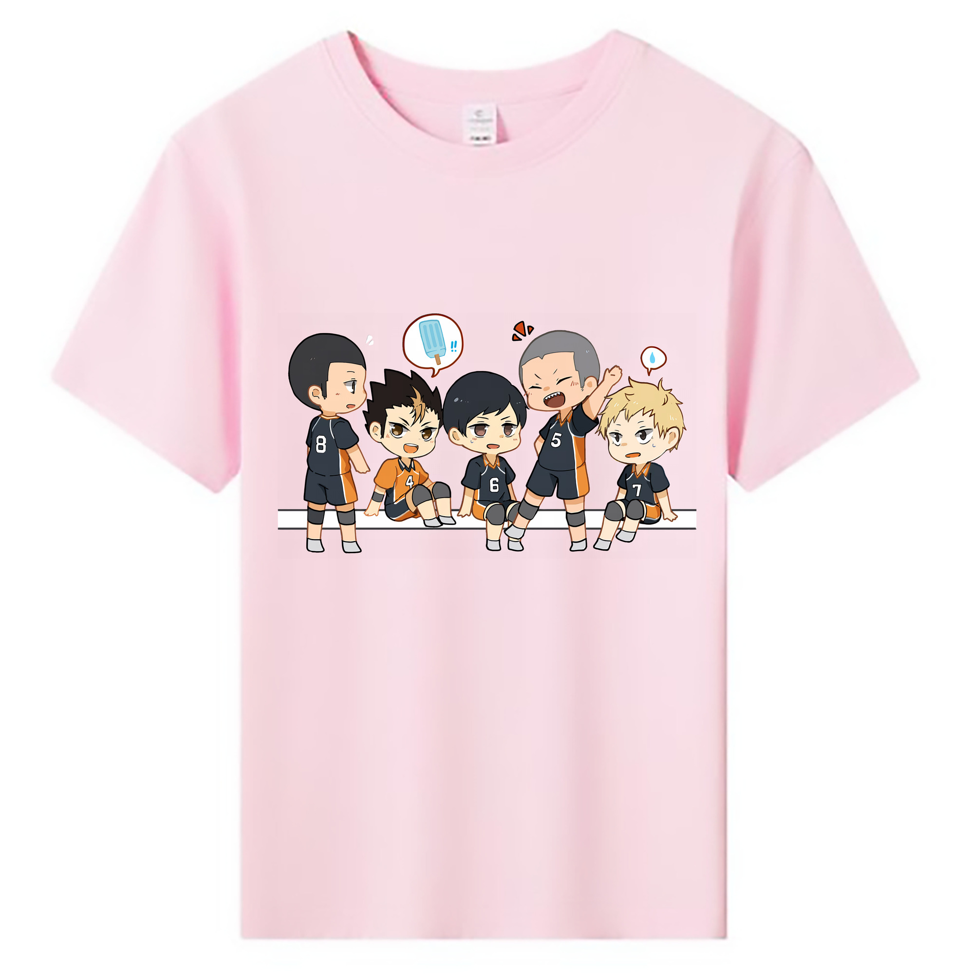 （画像用） ハイキュー!! Haikyu!! 綿100％キッズTシャツ（フロントプリント）