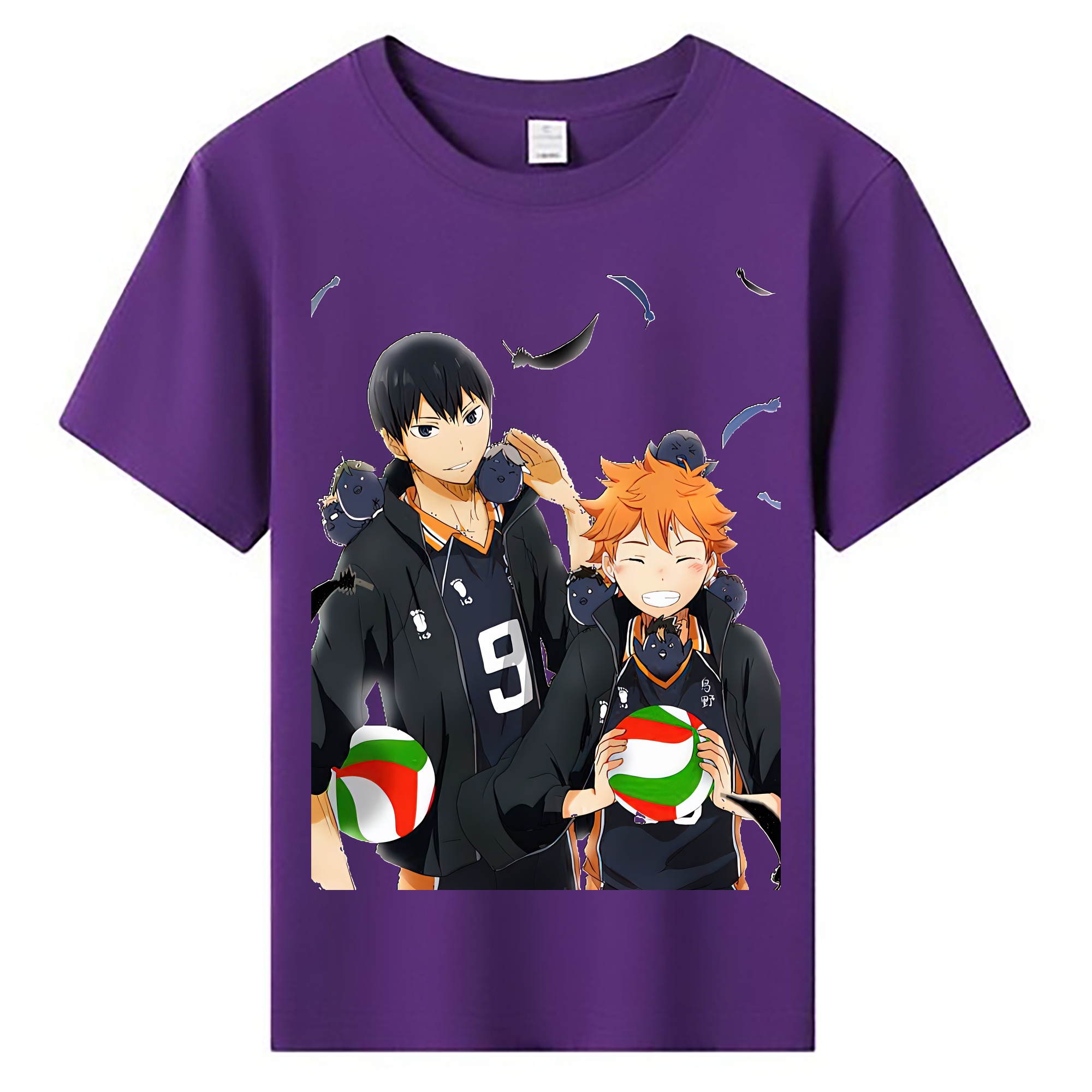 （画像用） ハイキュー!! Haikyu!! 綿100％キッズTシャツ（フロントプリント）