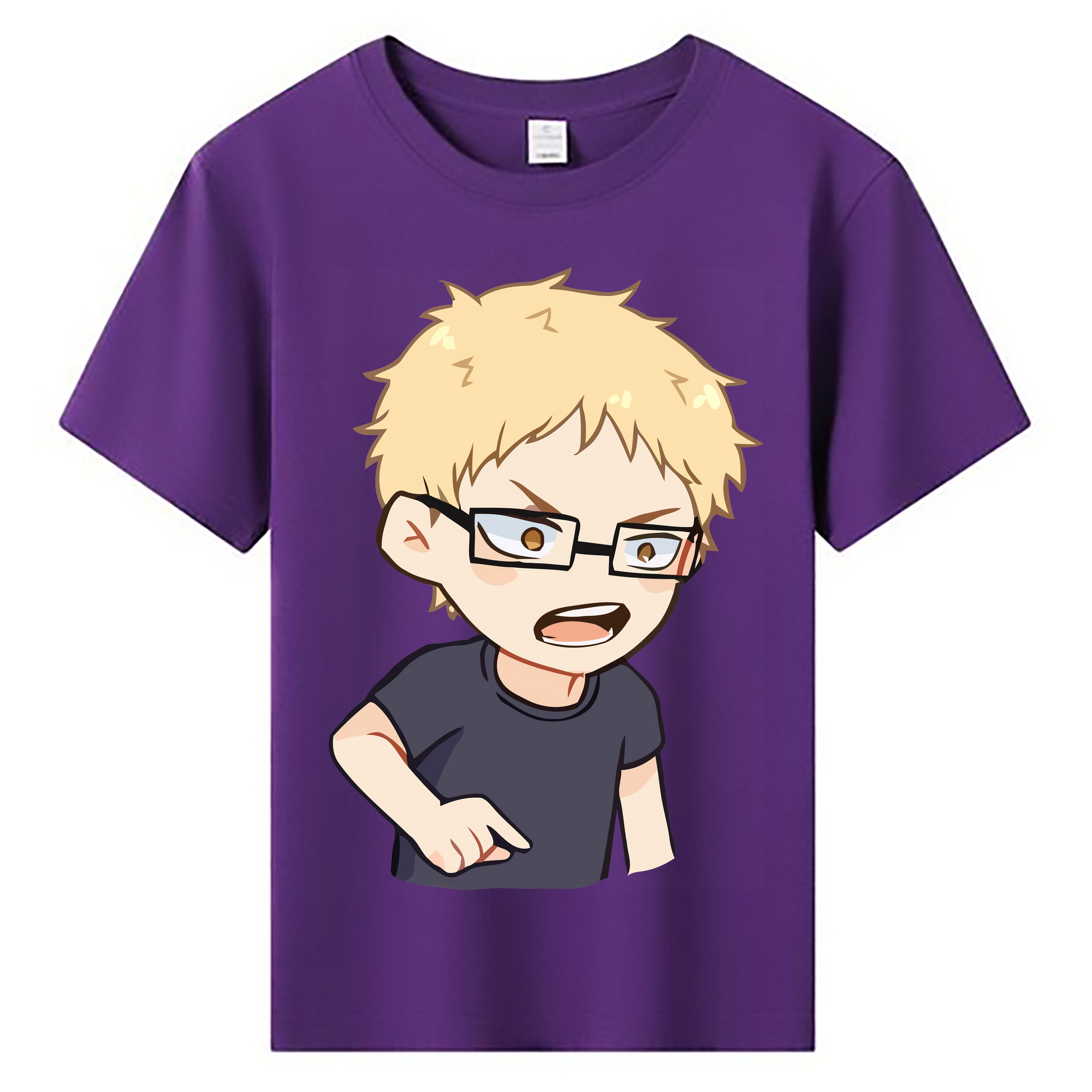 （画像用） ハイキュー!! Haikyu!! 綿100％キッズTシャツ（フロントプリント）