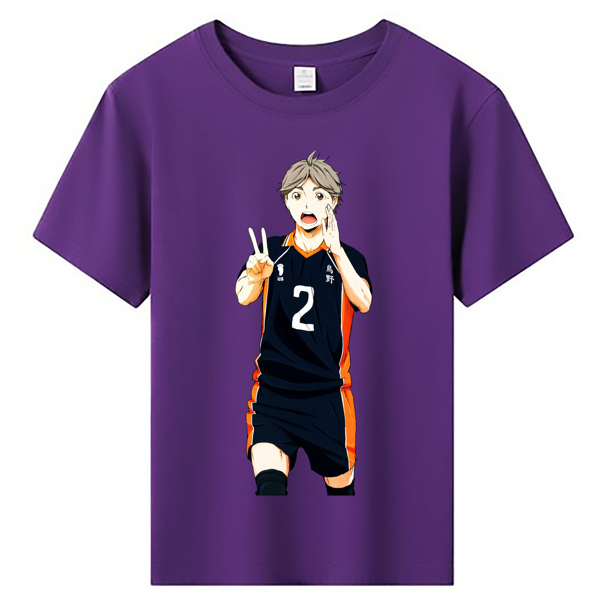 （画像用） ハイキュー!! Haikyu!! 綿100％キッズTシャツ（フロントプリント）