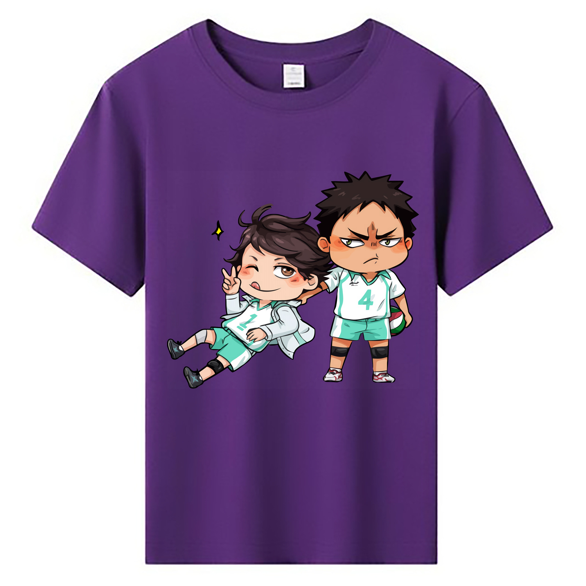 （画像用） ハイキュー!! Haikyu!! 綿100％キッズTシャツ（フロントプリント）