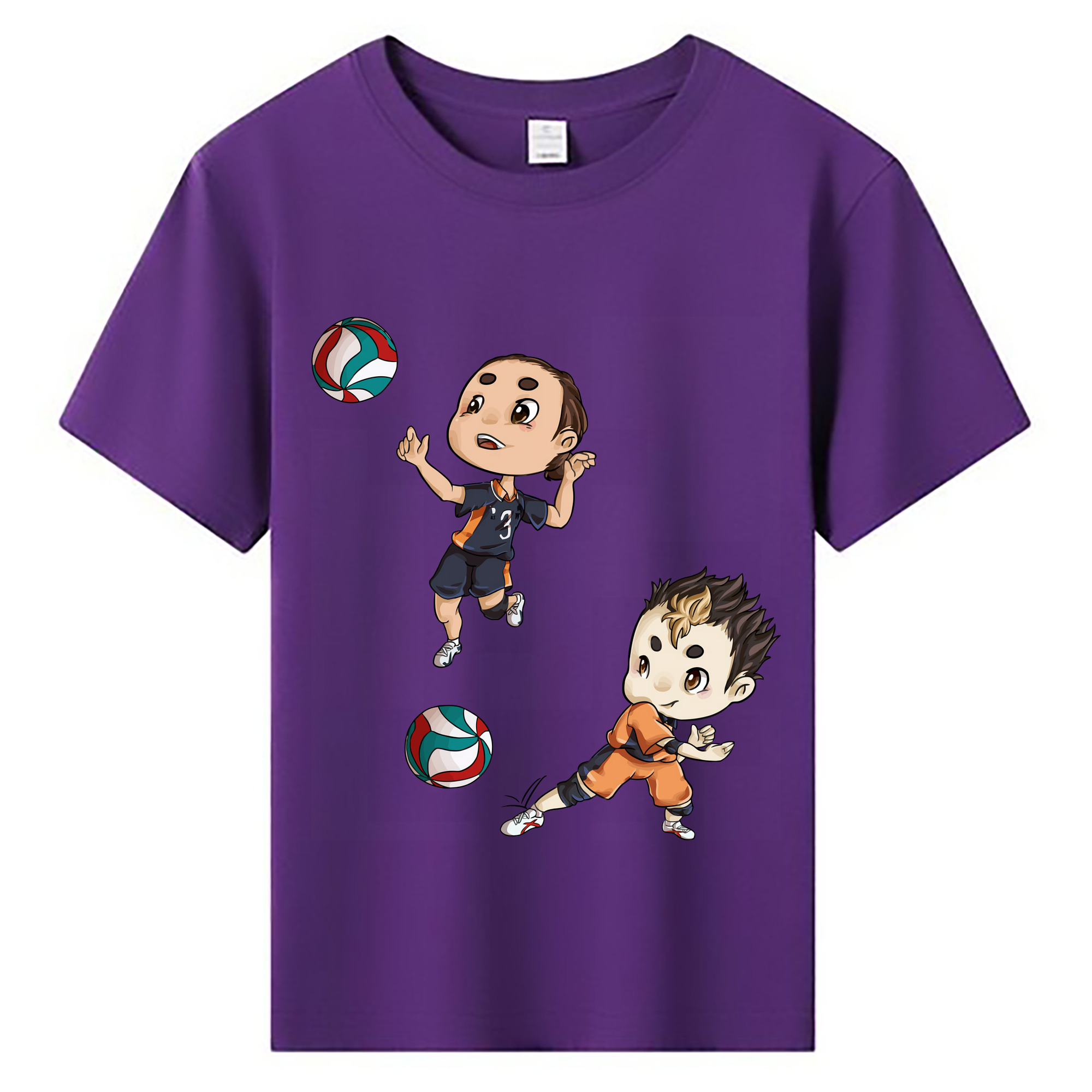 （画像用） ハイキュー!! Haikyu!! 綿100％キッズTシャツ（フロントプリント）