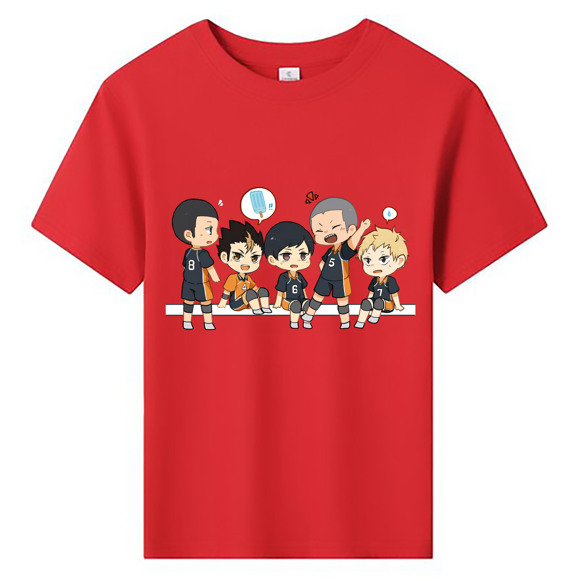 （画像用） ハイキュー!! Haikyu!! 綿100％キッズTシャツ（フロントプリント）