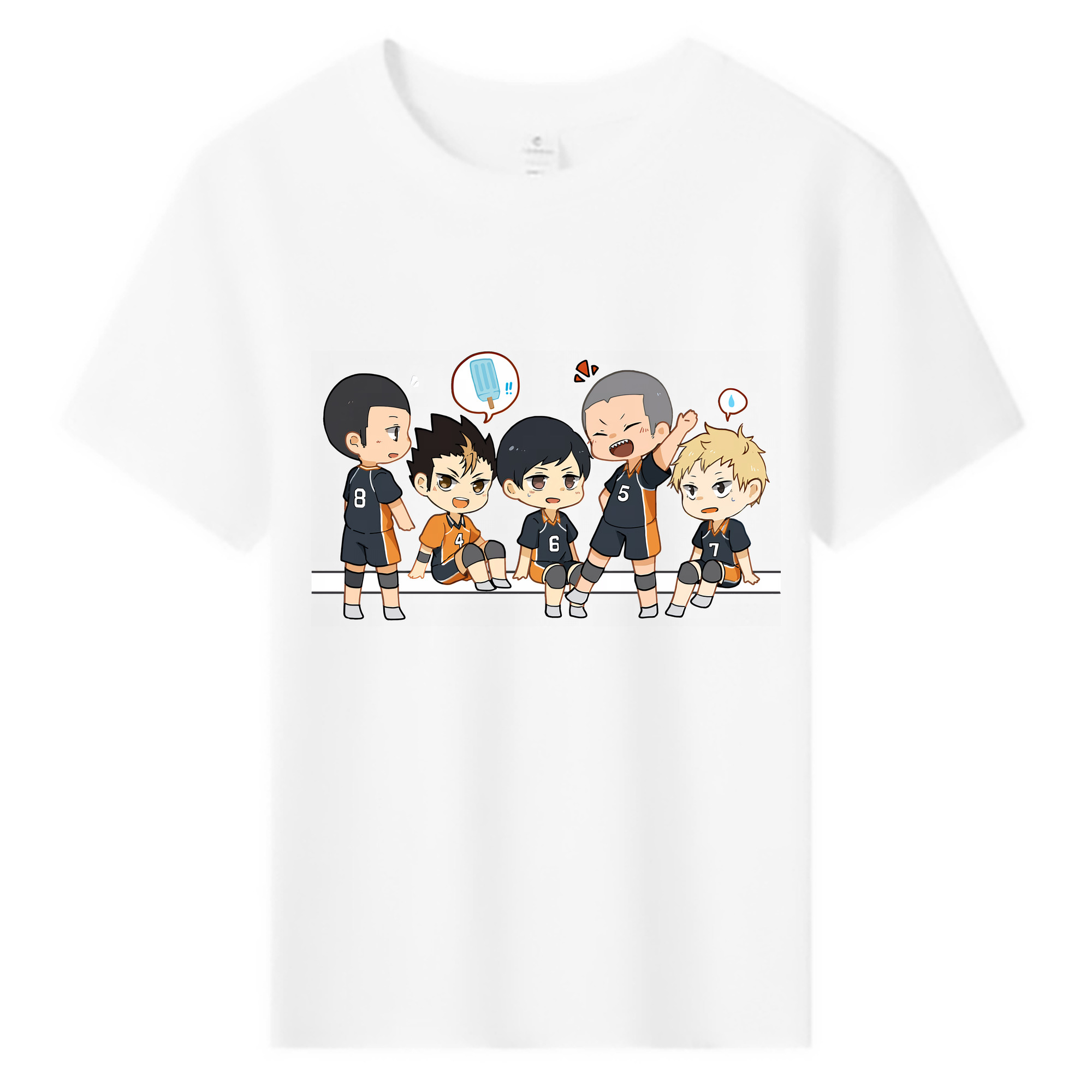 （画像用） ハイキュー!! Haikyu!! 綿100％キッズTシャツ（フロントプリント）