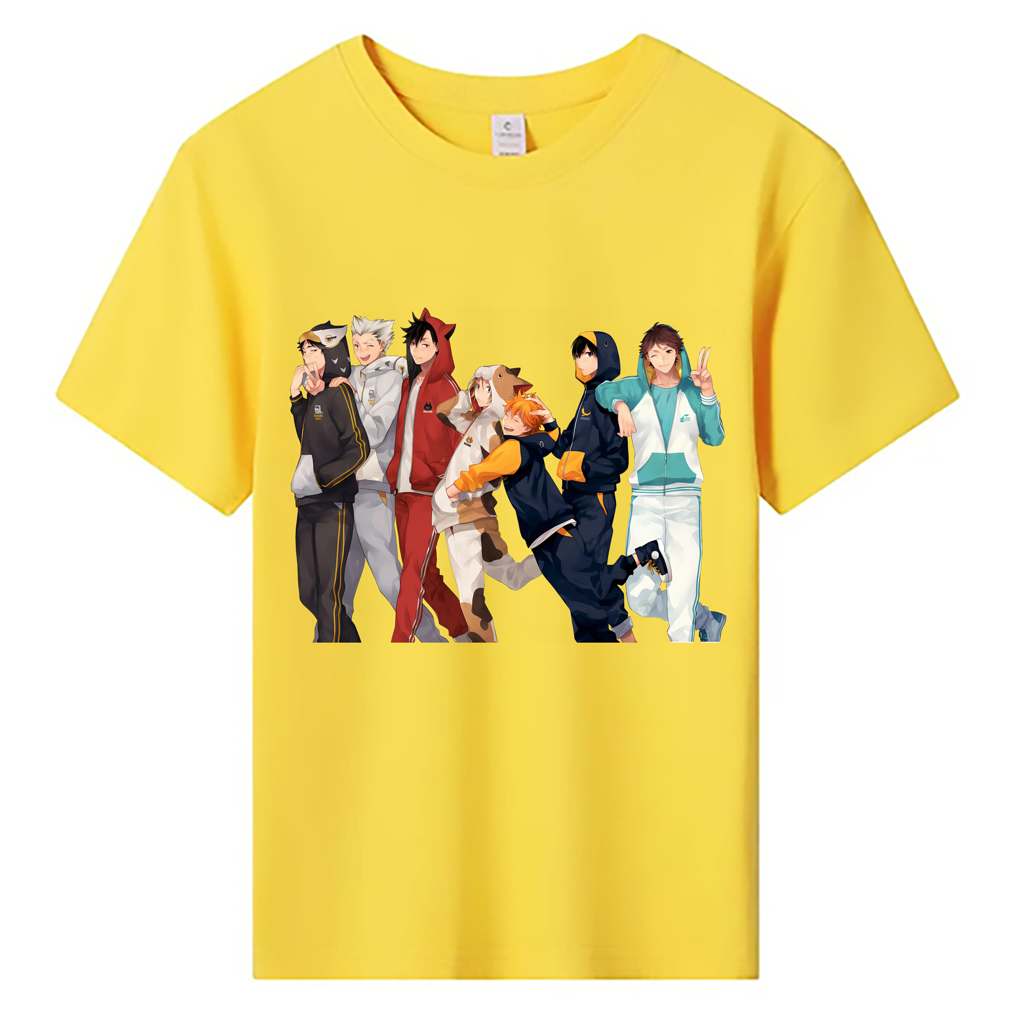 （画像用） ハイキュー!! Haikyu!! 綿100％キッズTシャツ（フロントプリント）