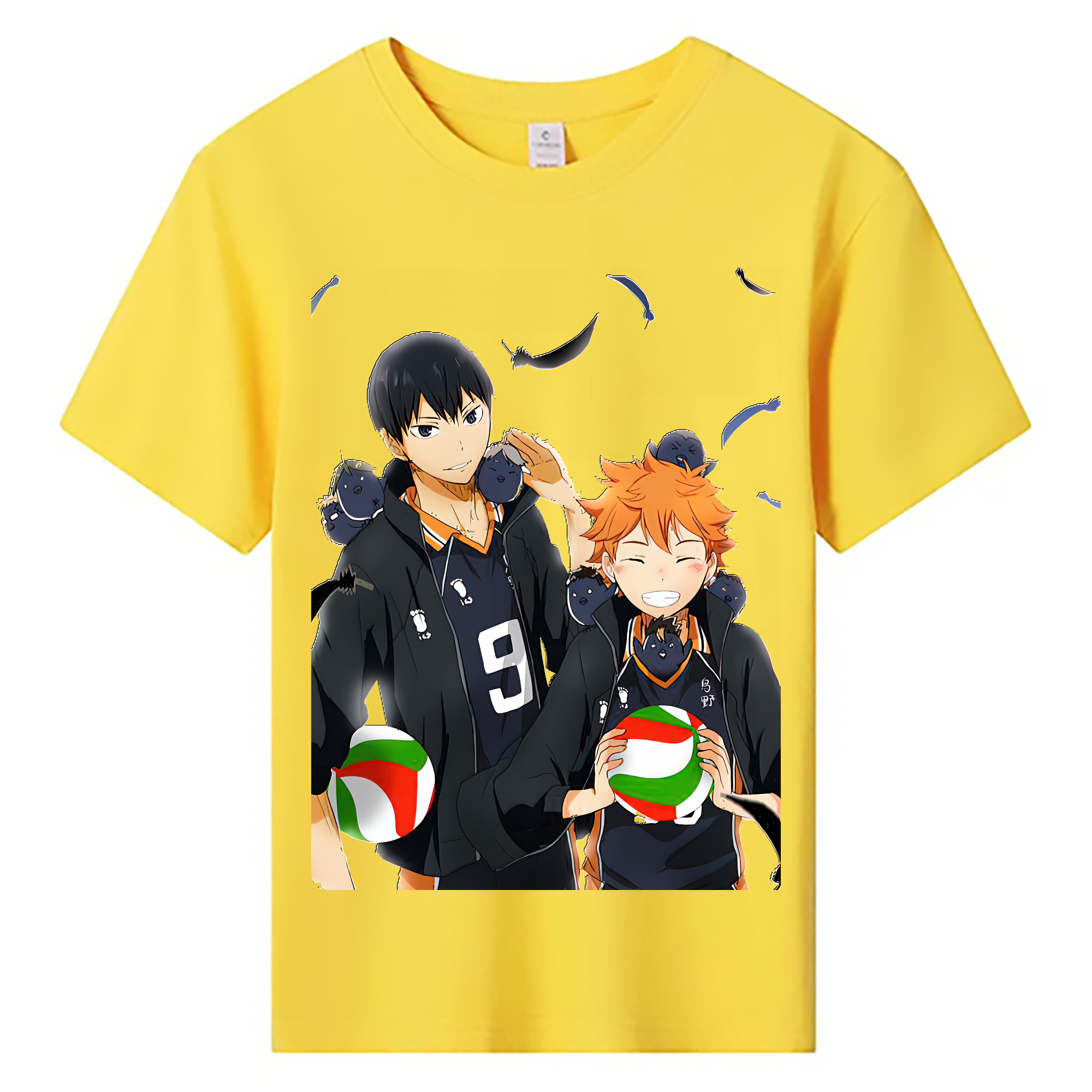 （画像用） ハイキュー!! Haikyu!! 綿100％キッズTシャツ（フロントプリント）