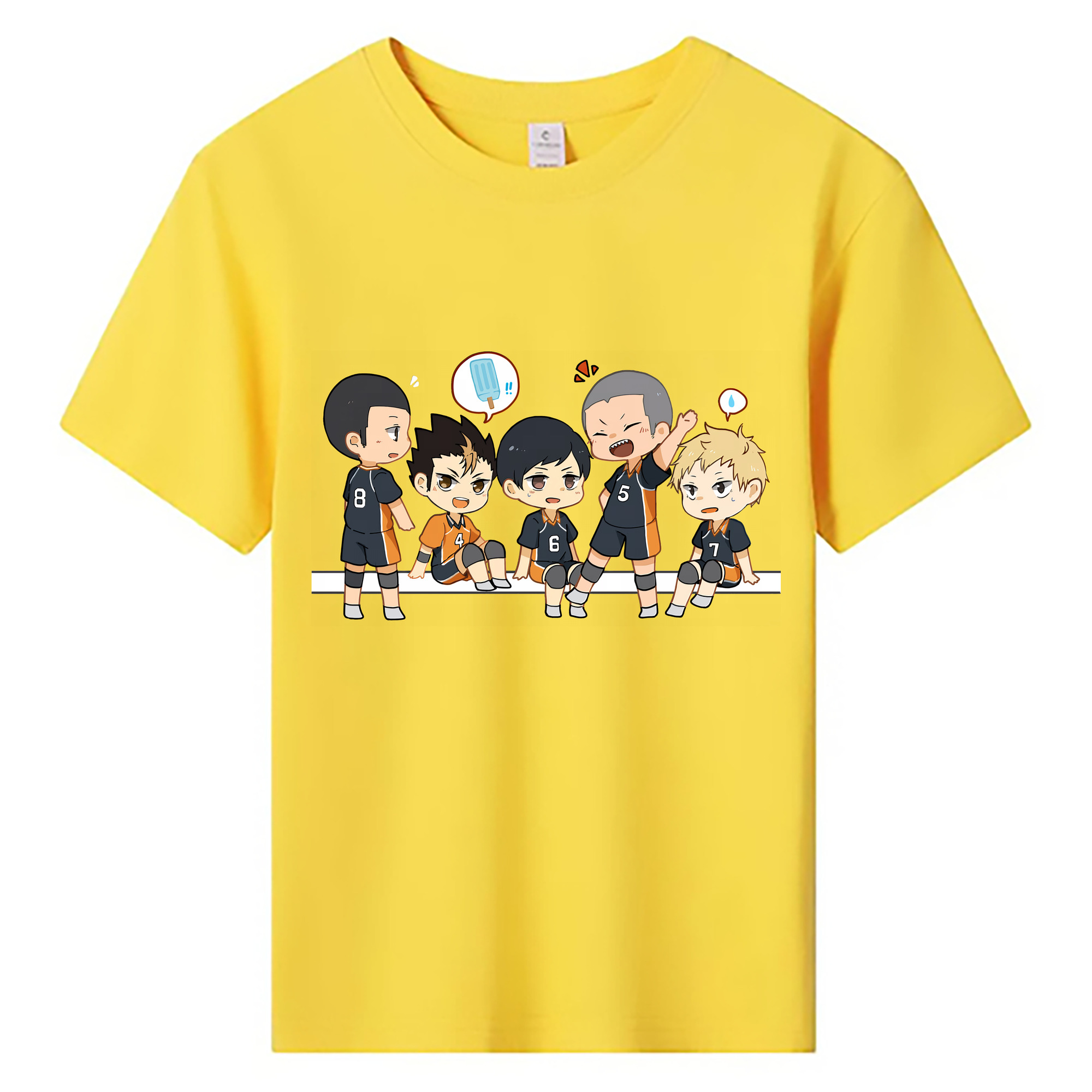 （画像用） ハイキュー!! Haikyu!! 綿100％キッズTシャツ（フロントプリント）