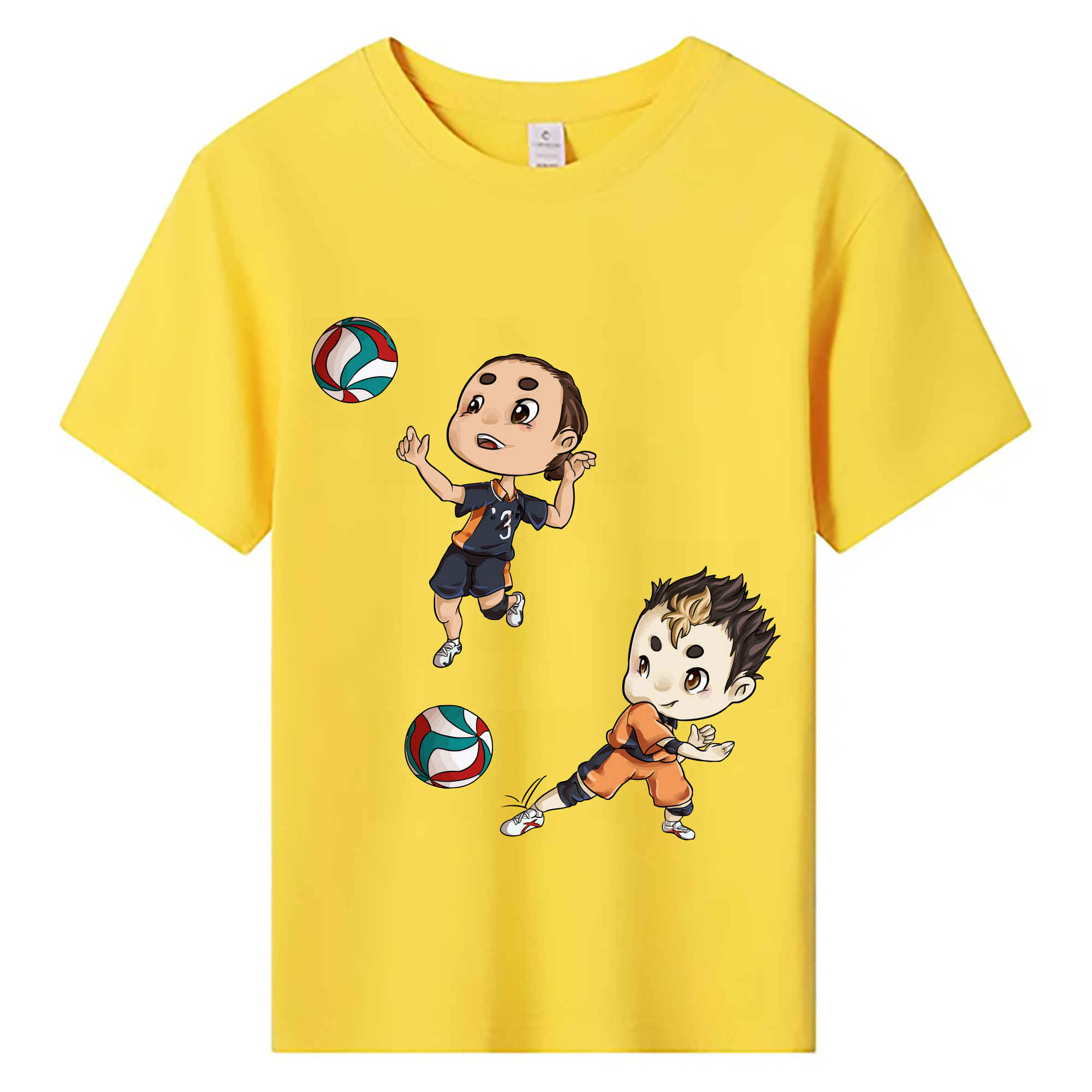 （画像用） ハイキュー!! Haikyu!! 綿100％キッズTシャツ（フロントプリント）