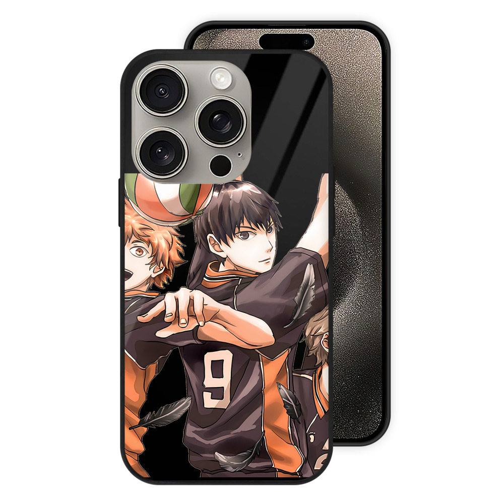 （画像用） ハイキュー!! Haikyu!! 【iPhone15Pro対応】スマホケース 耐衝撃＆黄変防止 背面ガラス