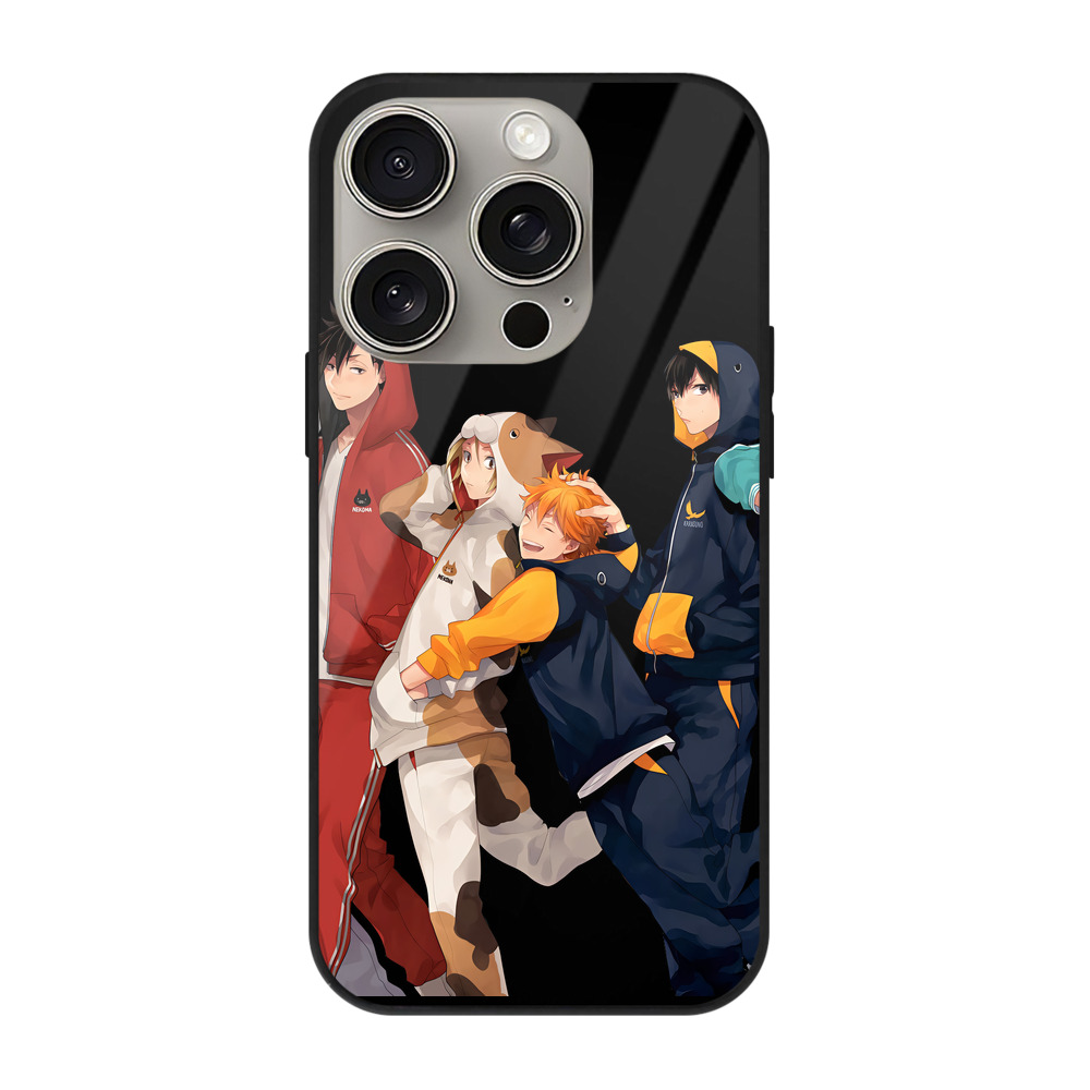 （画像用） ハイキュー!! Haikyu!! 【iPhone15Pro対応】スマホケース 耐衝撃＆黄変防止 背面ガラス