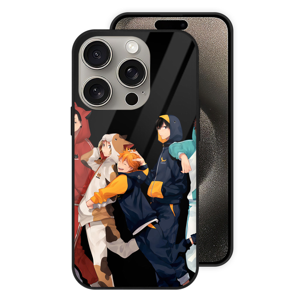 （画像用） ハイキュー!! Haikyu!! 【iPhone15Pro対応】スマホケース 耐衝撃＆黄変防止 背面ガラス
