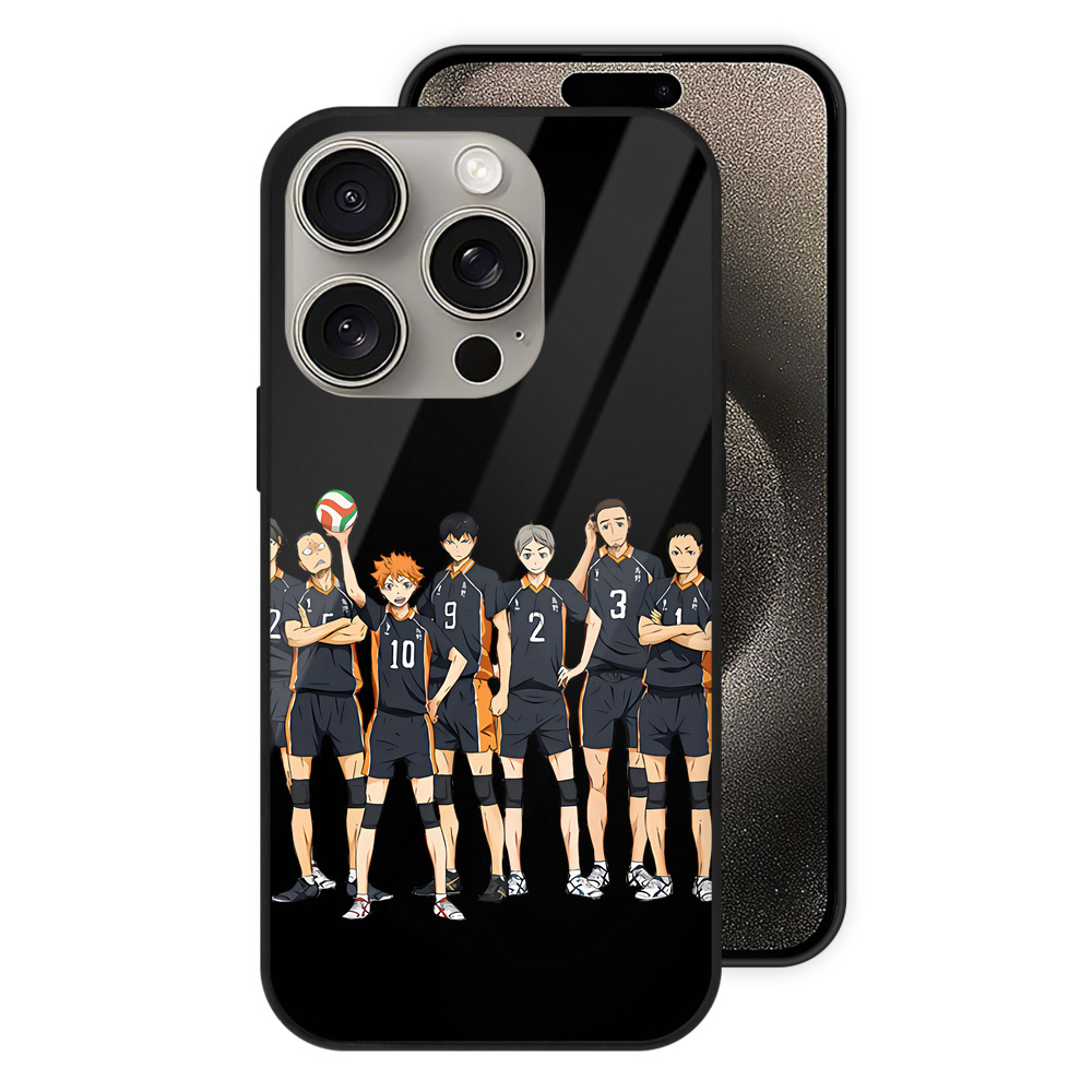 （画像用） ハイキュー!! Haikyu!! 【iPhone15Pro対応】スマホケース 耐衝撃＆黄変防止 背面ガラス