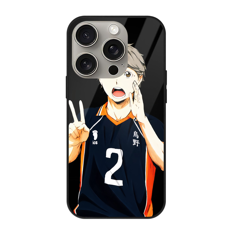 （画像用） ハイキュー!! Haikyu!! 【iPhone15Pro対応】スマホケース 耐衝撃＆黄変防止 背面ガラス