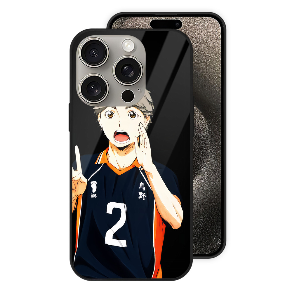 （画像用） ハイキュー!! Haikyu!! 【iPhone15Pro対応】スマホケース 耐衝撃＆黄変防止 背面ガラス
