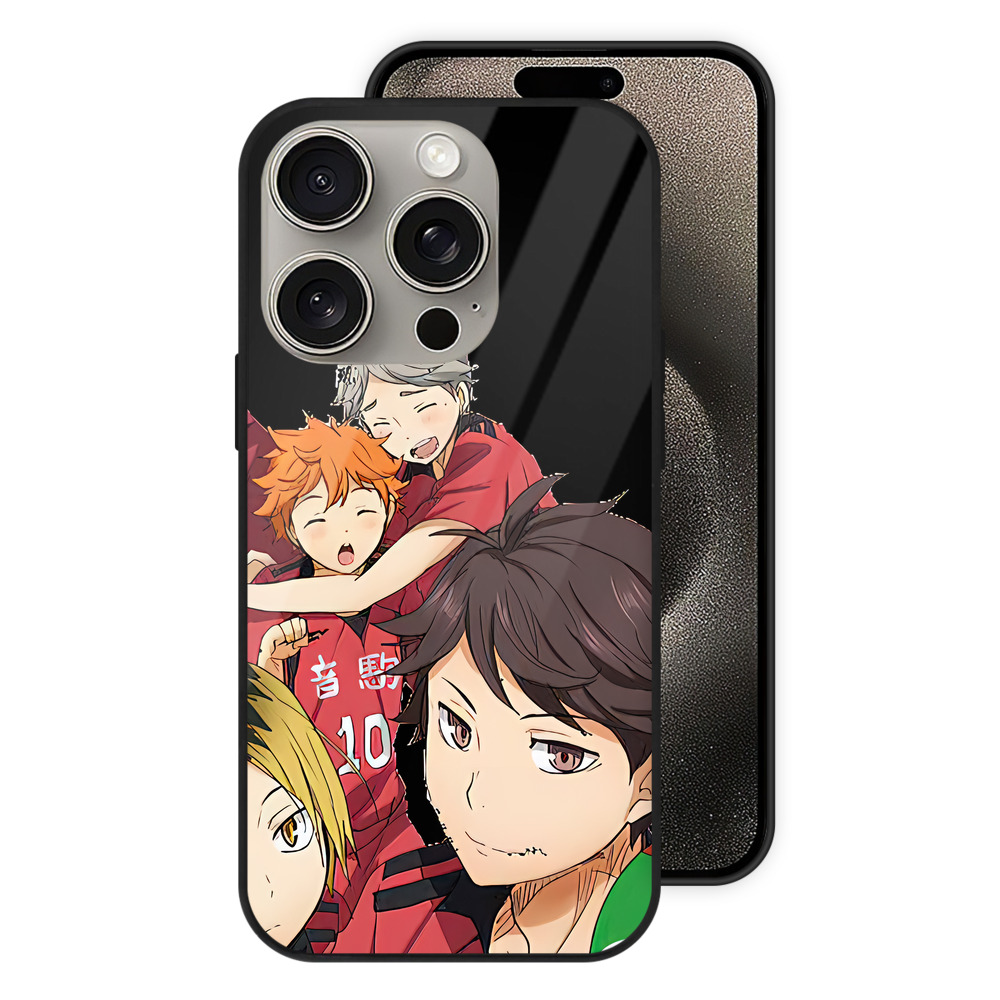 （画像用） ハイキュー!! Haikyu!! 【iPhone15Pro対応】スマホケース 耐衝撃＆黄変防止 背面ガラス