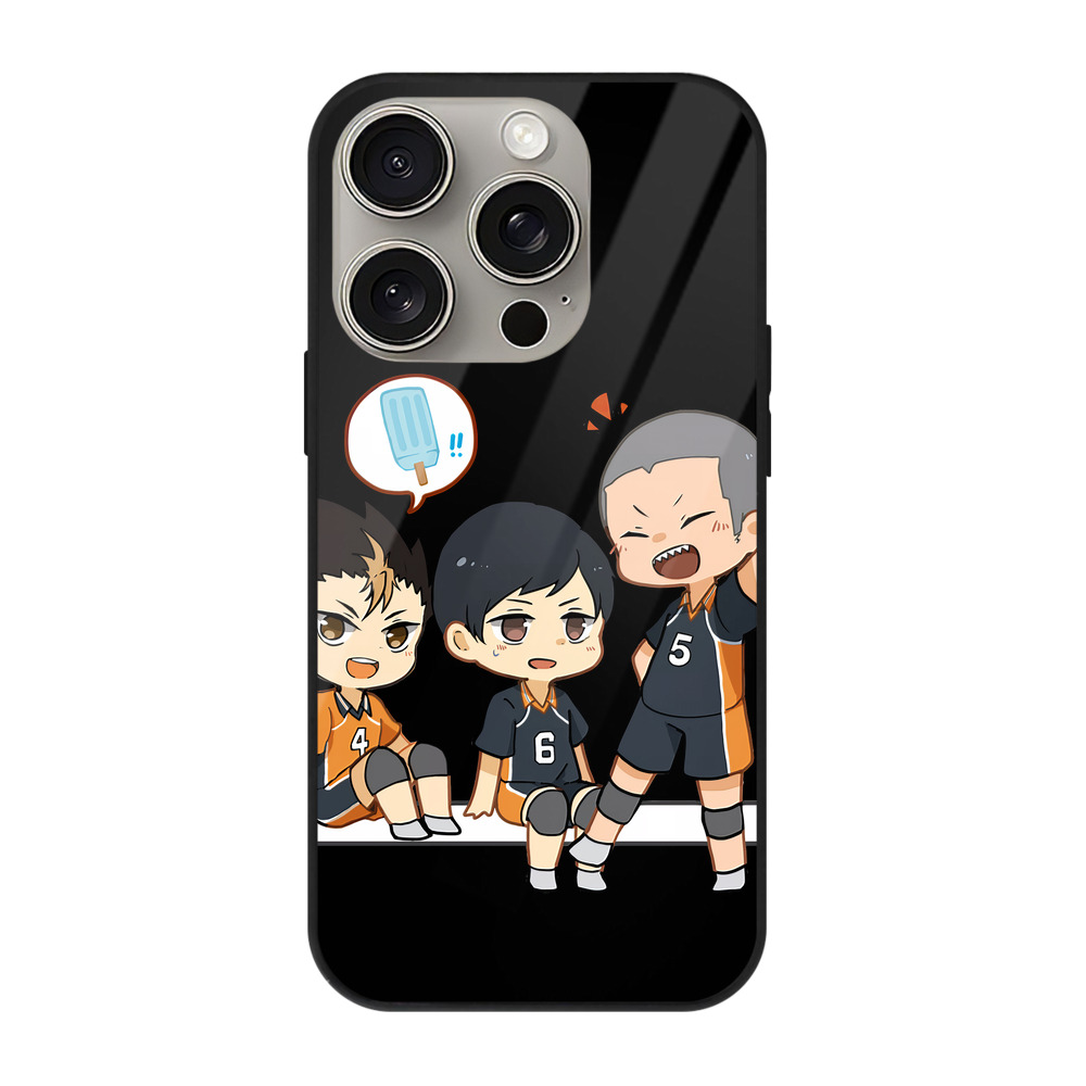 （画像用） ハイキュー!! Haikyu!! 【iPhone15Pro対応】スマホケース 耐衝撃＆黄変防止 背面ガラス