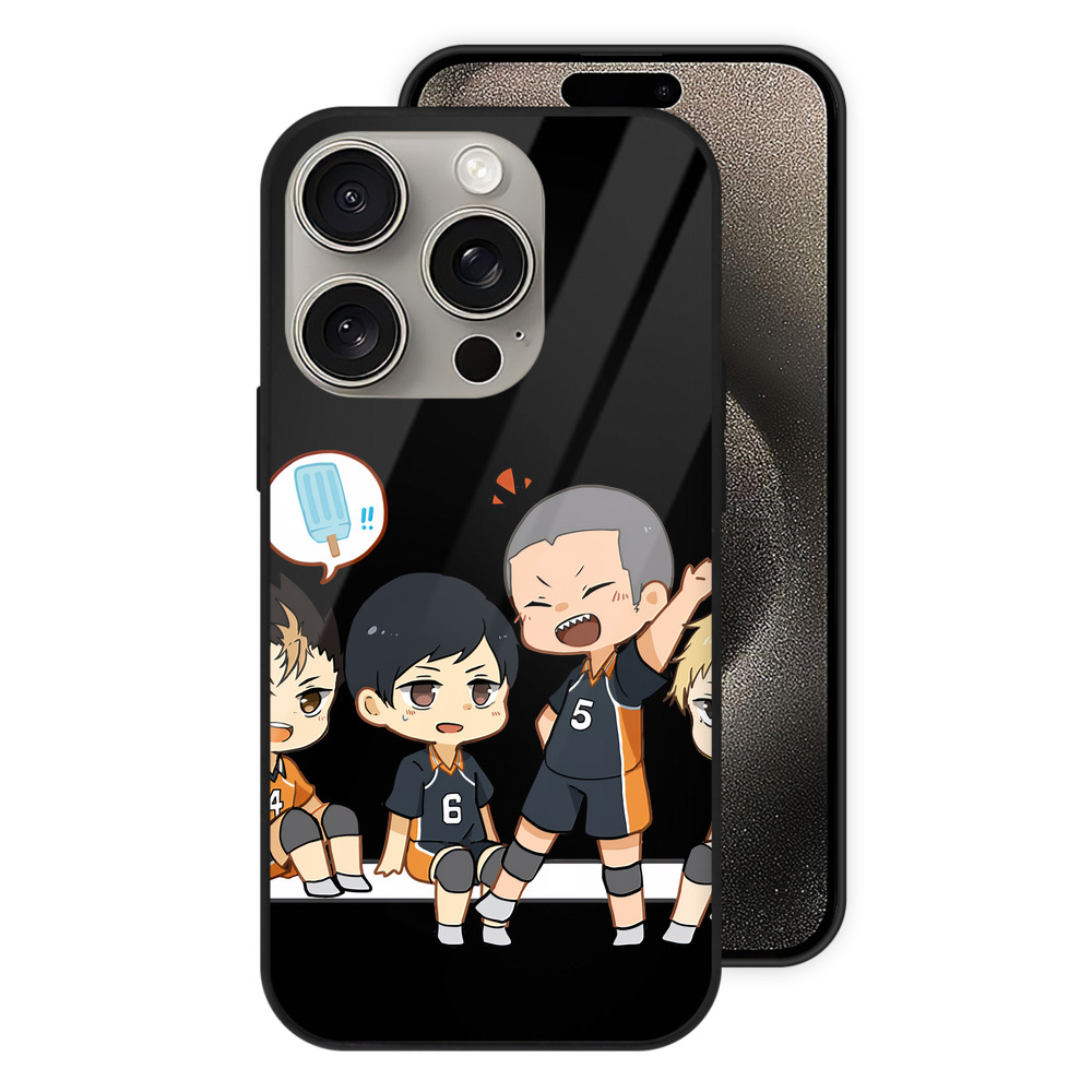 （画像用） ハイキュー!! Haikyu!! 【iPhone15Pro対応】スマホケース 耐衝撃＆黄変防止 背面ガラス