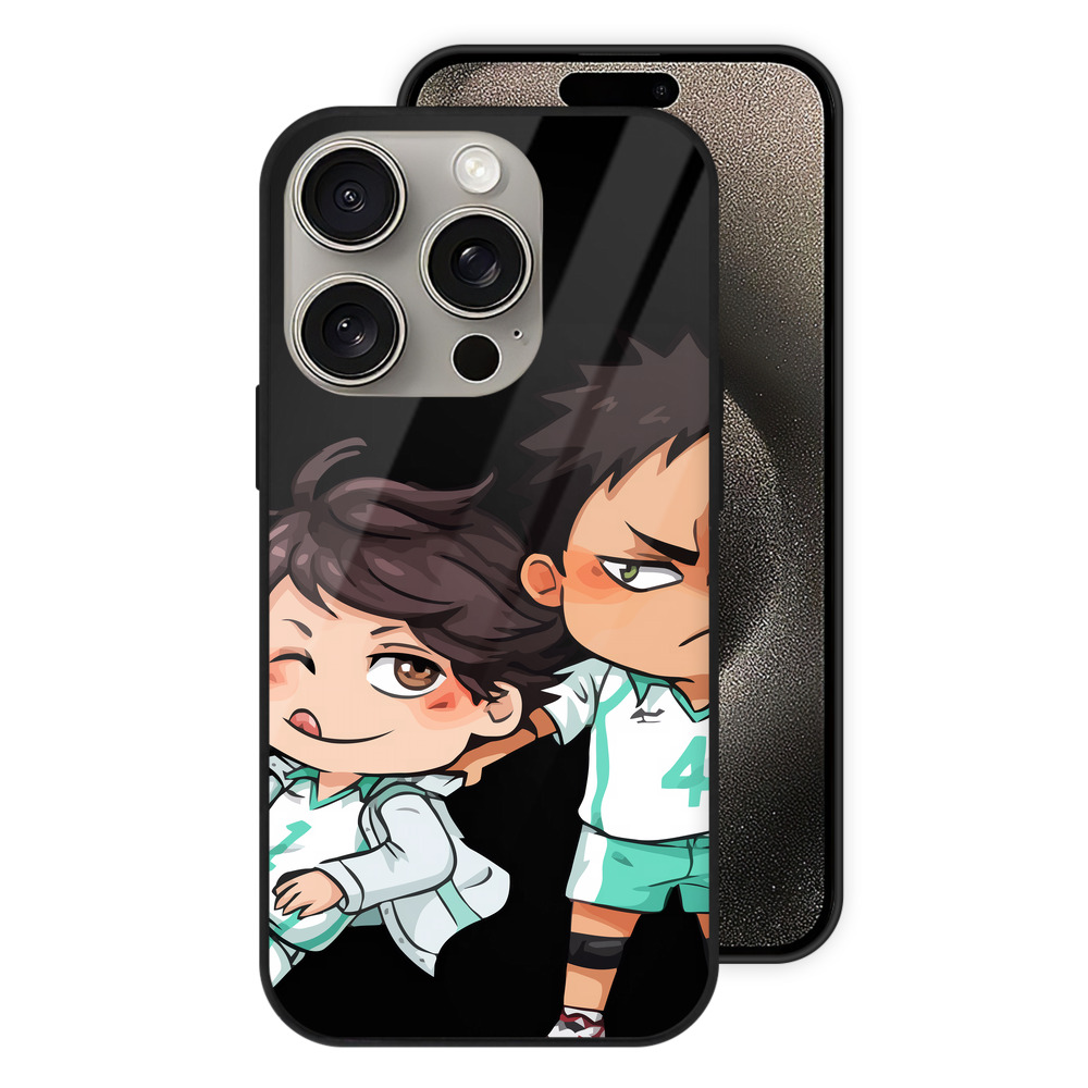 （画像用） ハイキュー!! Haikyu!! 【iPhone15Pro対応】スマホケース 耐衝撃＆黄変防止 背面ガラス
