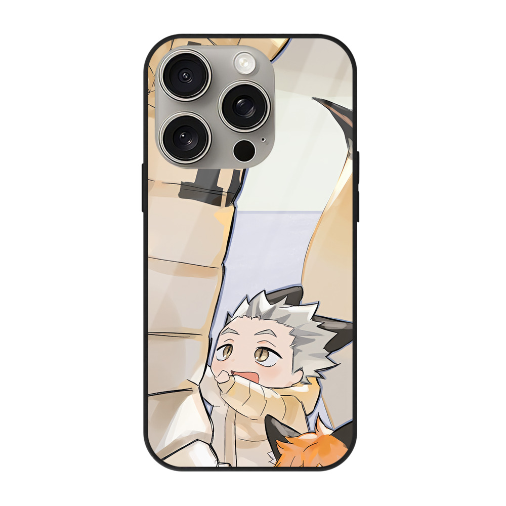 （画像用） ハイキュー!! Haikyu!! 【iPhone15Pro対応】スマホケース 耐衝撃＆黄変防止 背面ガラス