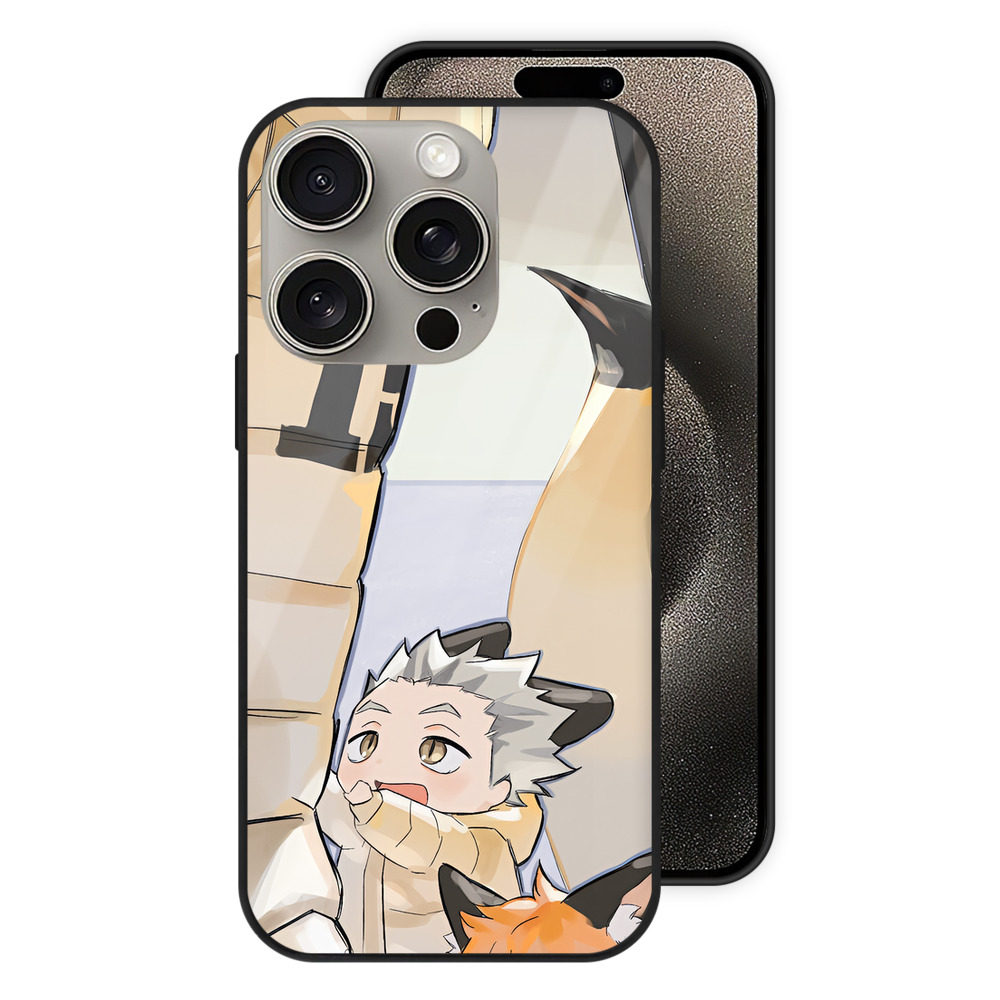 （画像用） ハイキュー!! Haikyu!! 【iPhone15Pro対応】スマホケース 耐衝撃＆黄変防止 背面ガラス