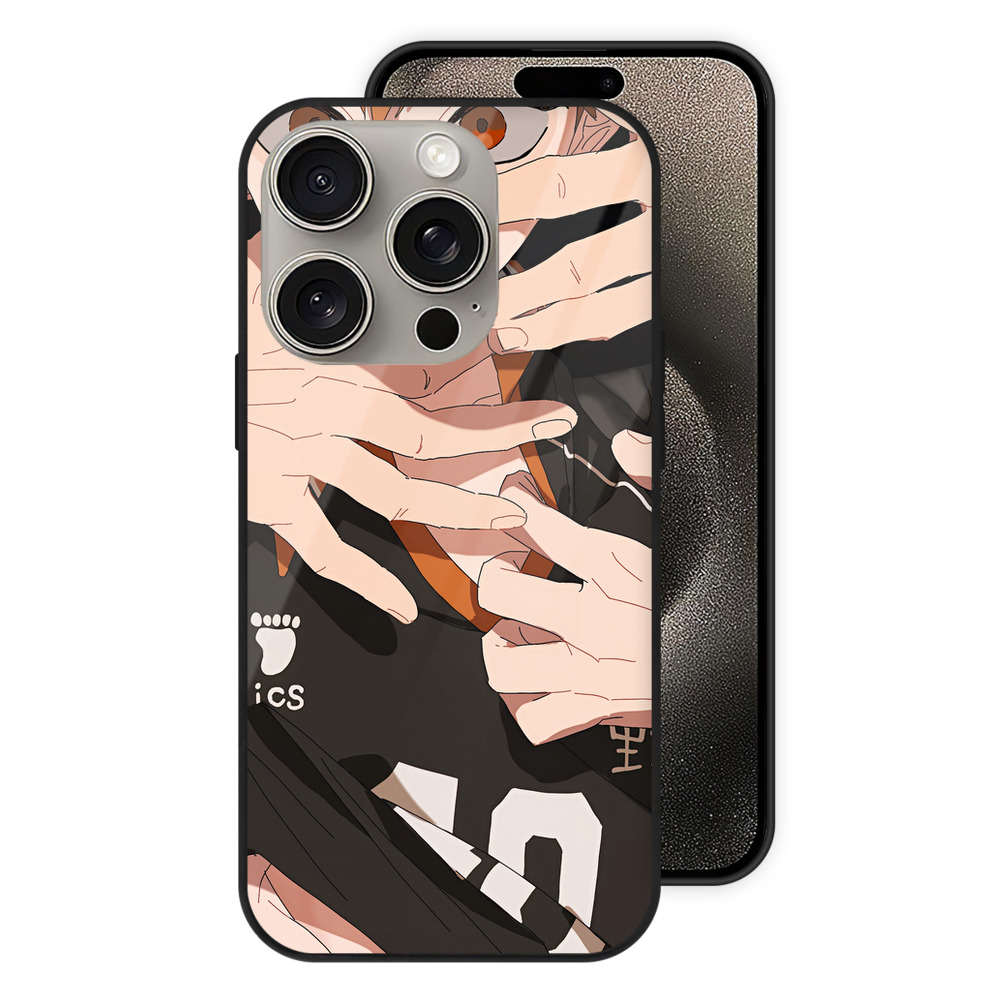 （画像用） ハイキュー!! Haikyu!! 【iPhone15Pro対応】スマホケース 耐衝撃＆黄変防止 背面ガラス