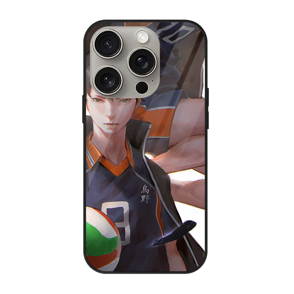 （画像用） ハイキュー!! Haikyu!! 【iPhone15Pro対応】スマホケース 耐衝撃＆黄変防止 背面ガラス