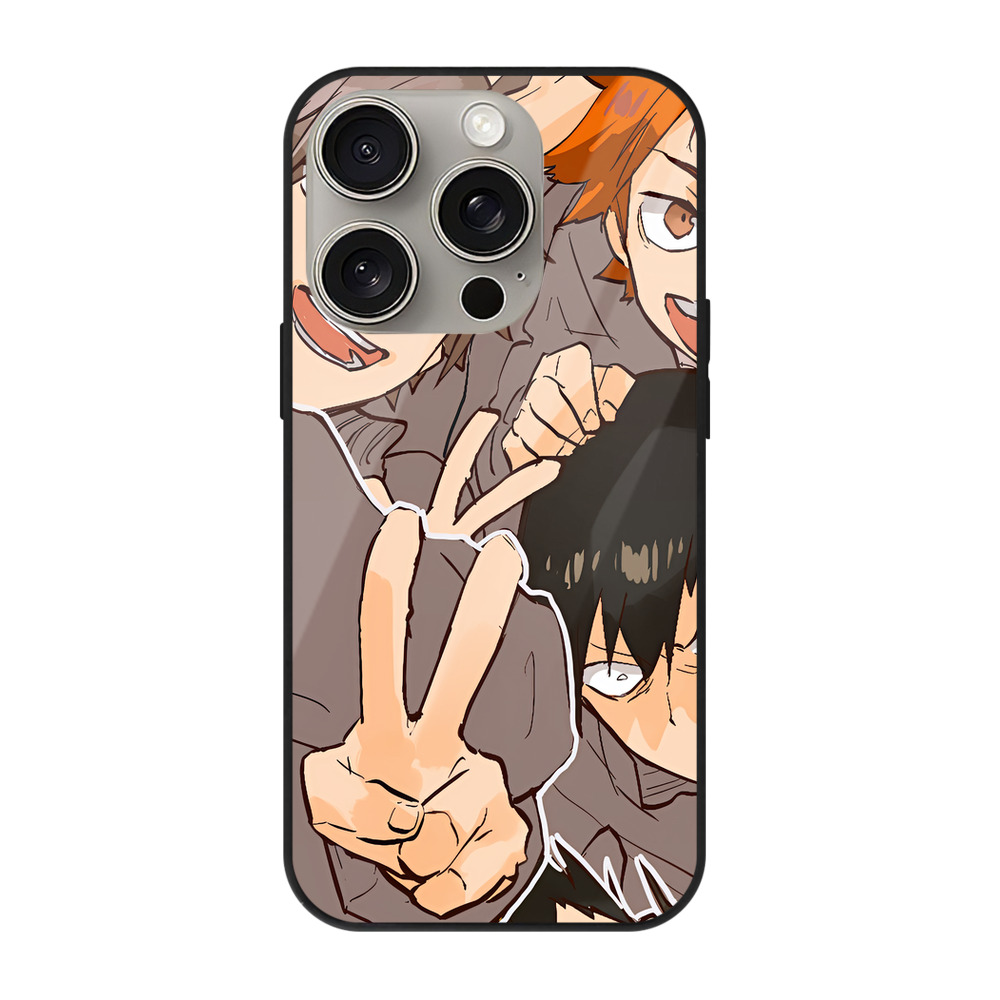 （画像用） ハイキュー!! Haikyu!! 【iPhone15Pro対応】スマホケース 耐衝撃＆黄変防止 背面ガラス