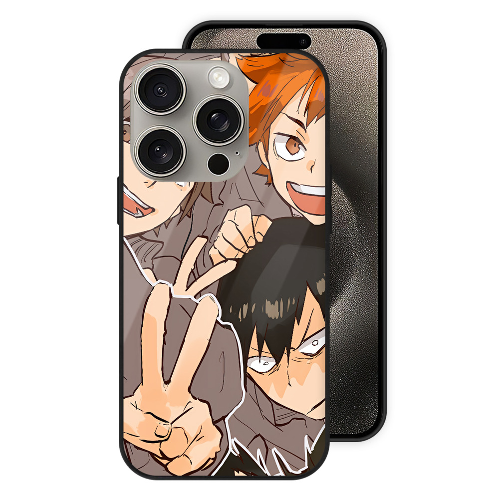 （画像用） ハイキュー!! Haikyu!! 【iPhone15Pro対応】スマホケース 耐衝撃＆黄変防止 背面ガラス
