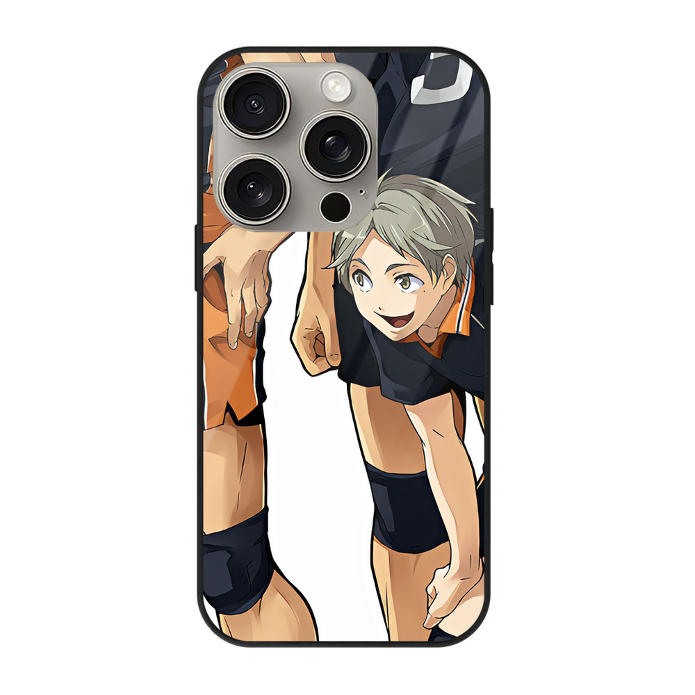 （画像用） ハイキュー!! Haikyu!! 【iPhone15Pro対応】スマホケース 耐衝撃＆黄変防止 背面ガラス