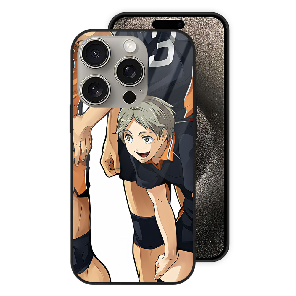 （画像用） ハイキュー!! Haikyu!! 【iPhone15Pro対応】スマホケース 耐衝撃＆黄変防止 背面ガラス