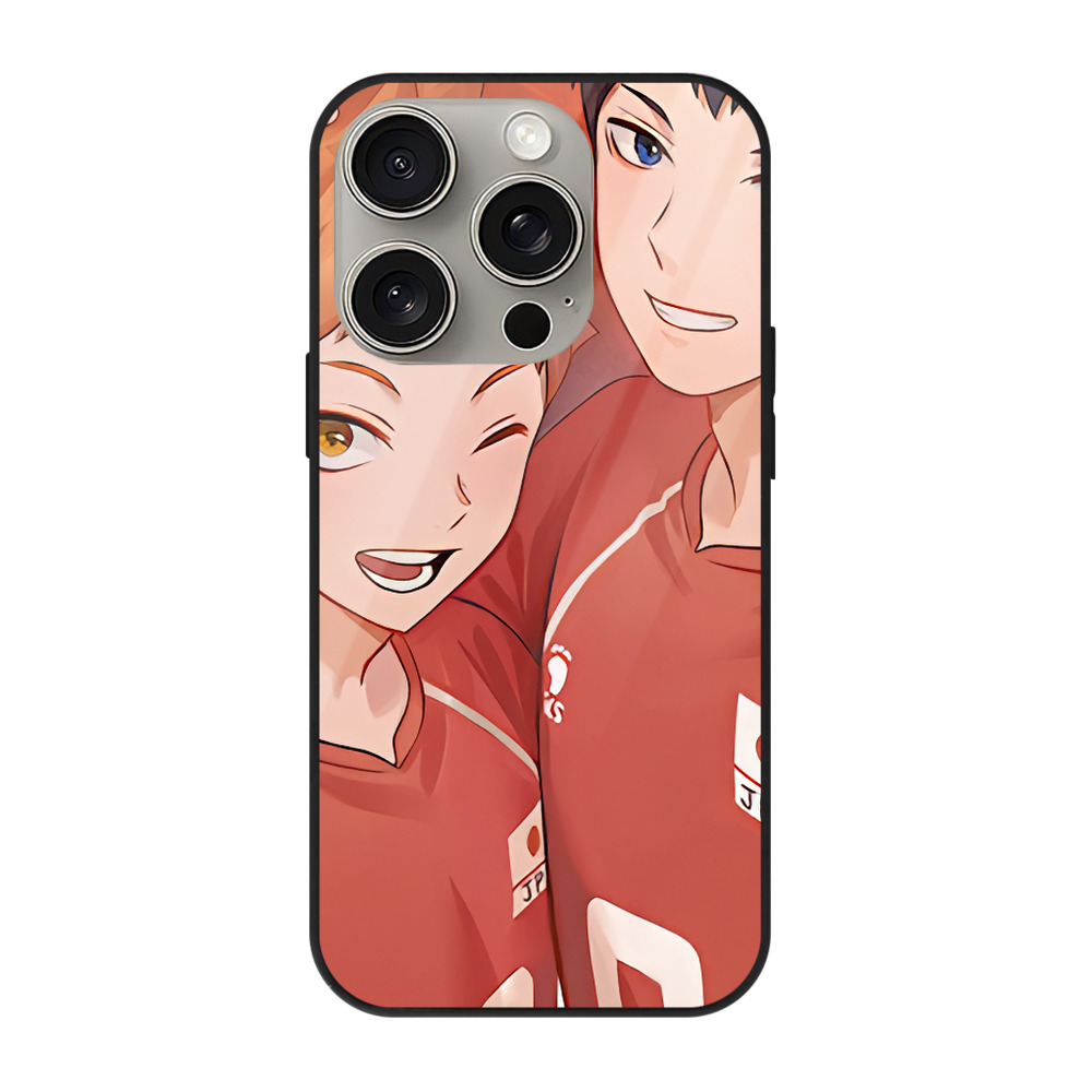 （画像用） ハイキュー!! Haikyu!! 【iPhone15Pro対応】スマホケース 耐衝撃＆黄変防止 背面ガラス