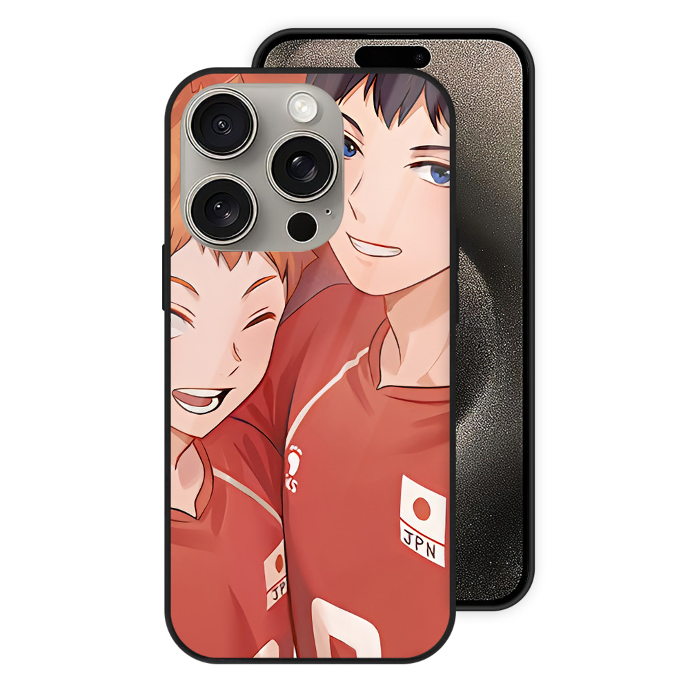（画像用） ハイキュー!! Haikyu!! 【iPhone15Pro対応】スマホケース 耐衝撃＆黄変防止 背面ガラス