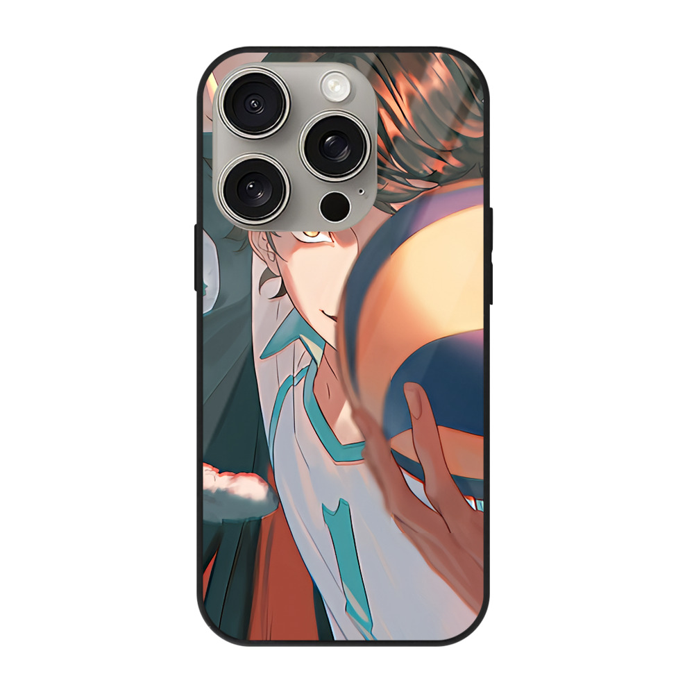 （画像用） ハイキュー!! Haikyu!! 【iPhone15Pro対応】スマホケース 耐衝撃＆黄変防止 背面ガラス