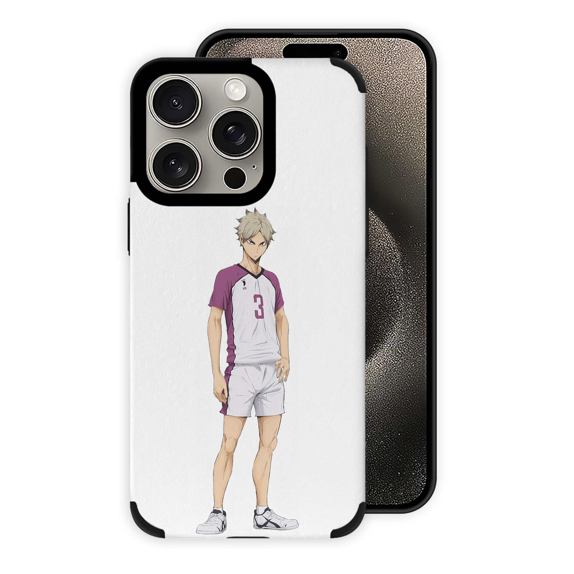 （画像用） ハイキュー!! Haikyu!! 【iPhone15ProMax対応】 PUレザー スマホケース 耐衝撃＆黄変防止