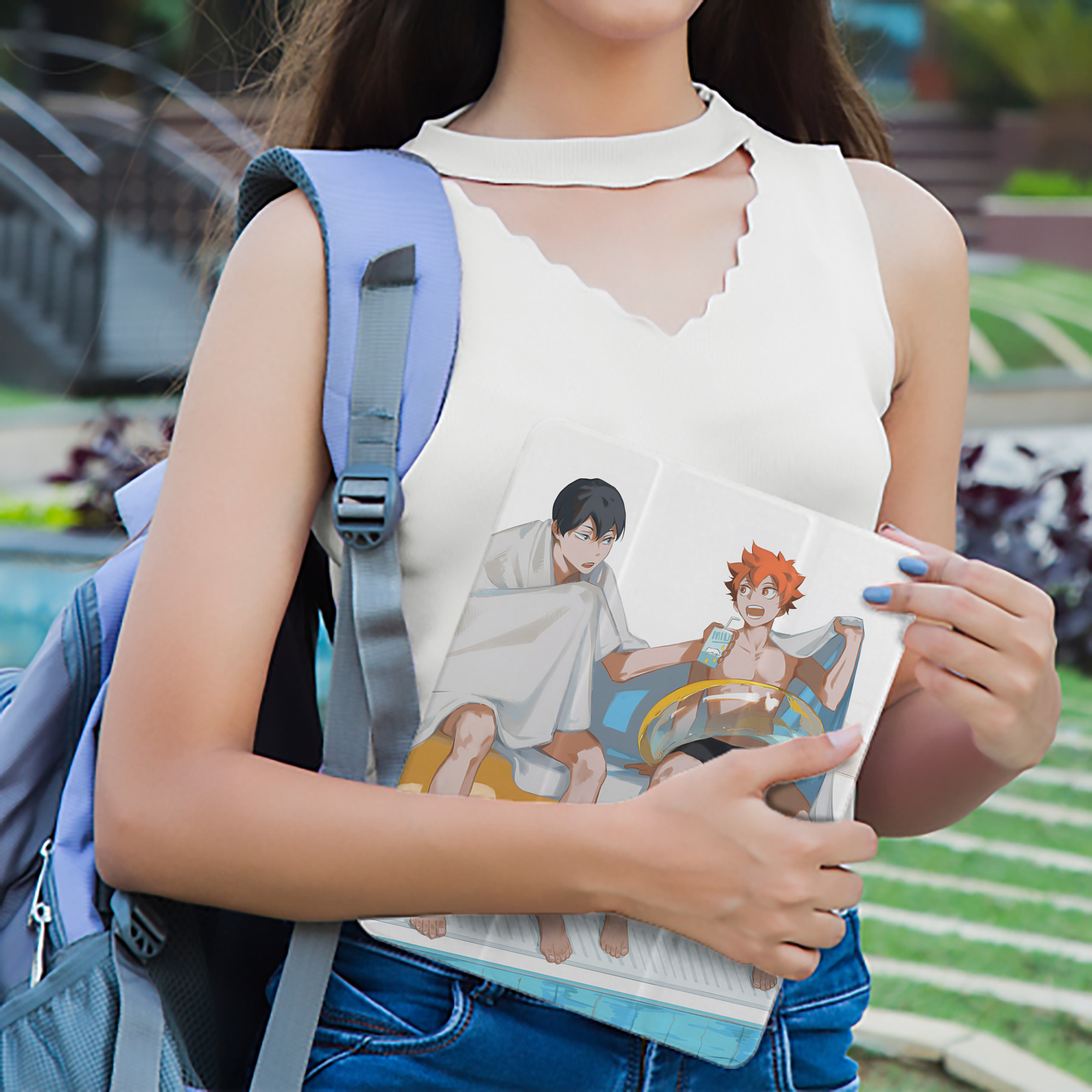 ハイキュー!! Haikyu!! IPad ケース ペン収納付き 三つ折りスタンド PUレザー×シリコン 対応機種9.5/10.5/10.9インチ