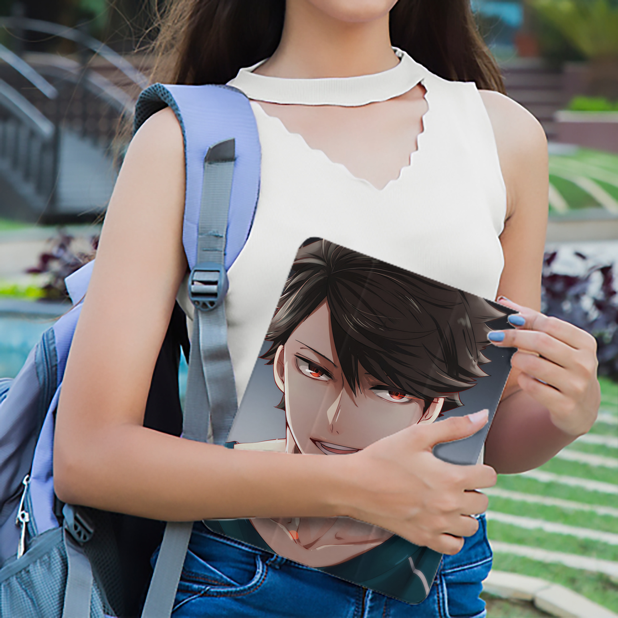 ハイキュー!! Haikyu!! IPad ケース ペン収納付き 三つ折りスタンド PUレザー×シリコン 対応機種9.5/10.5/10.9インチ