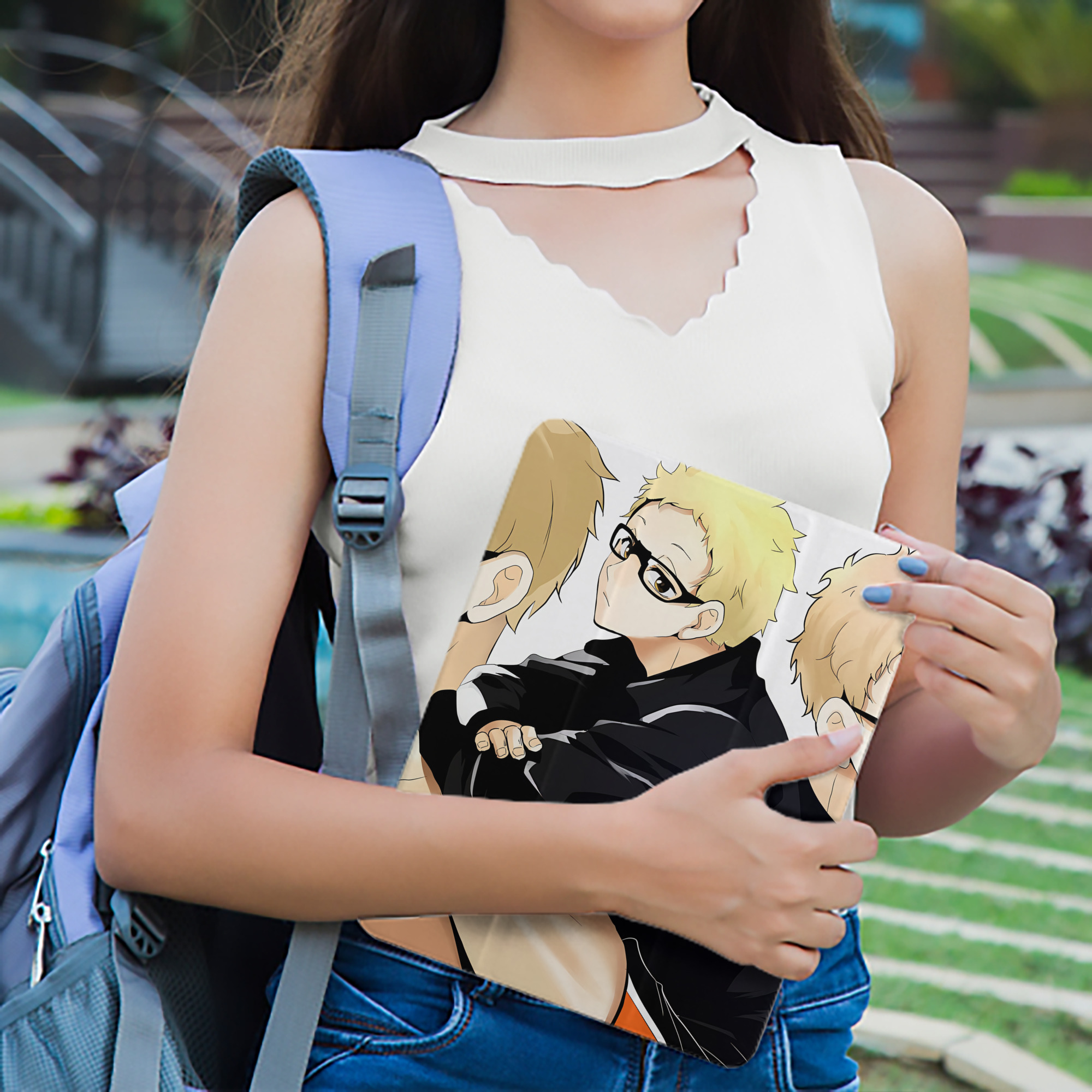 ハイキュー!! Haikyu!! IPad ケース ペン収納付き 三つ折りスタンド PUレザー×シリコン 対応機種9.5/10.5/10.9インチ