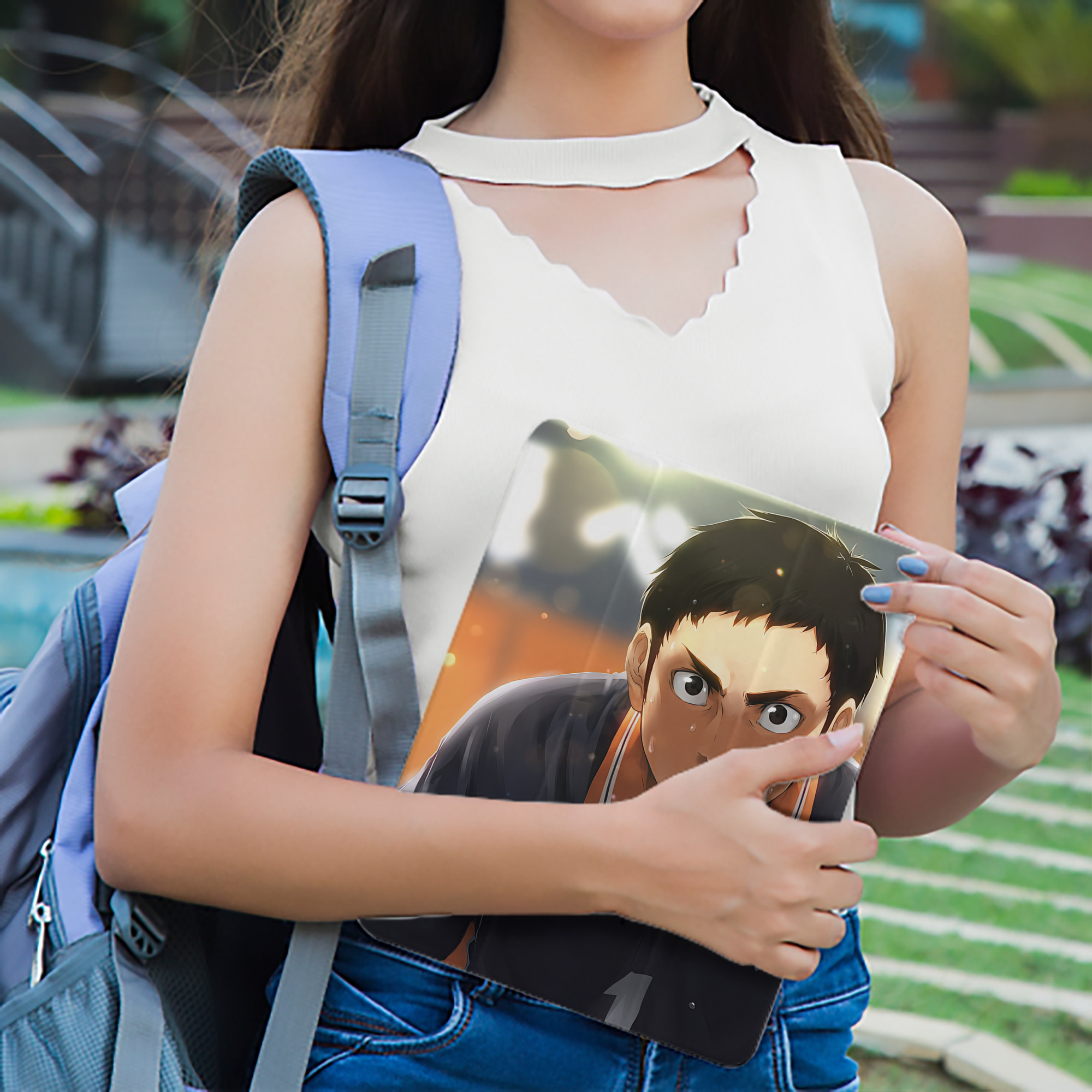 ハイキュー!! Haikyu!! IPad ケース ペン収納付き 三つ折りスタンド PUレザー×シリコン 対応機種9.5/10.5/10.9インチ