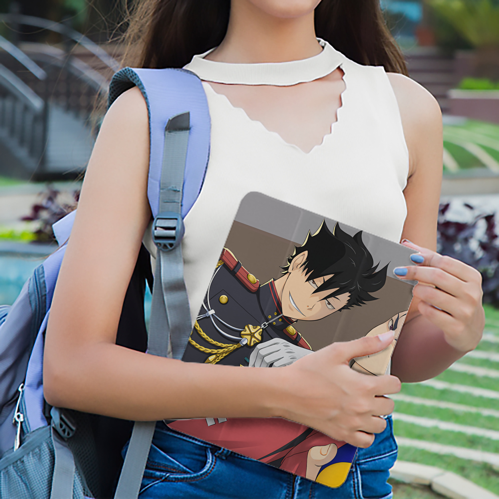 ハイキュー!! Haikyu!! IPad ケース ペン収納付き 三つ折りスタンド PUレザー×シリコン 対応機種9.5/10.5/10.9インチ