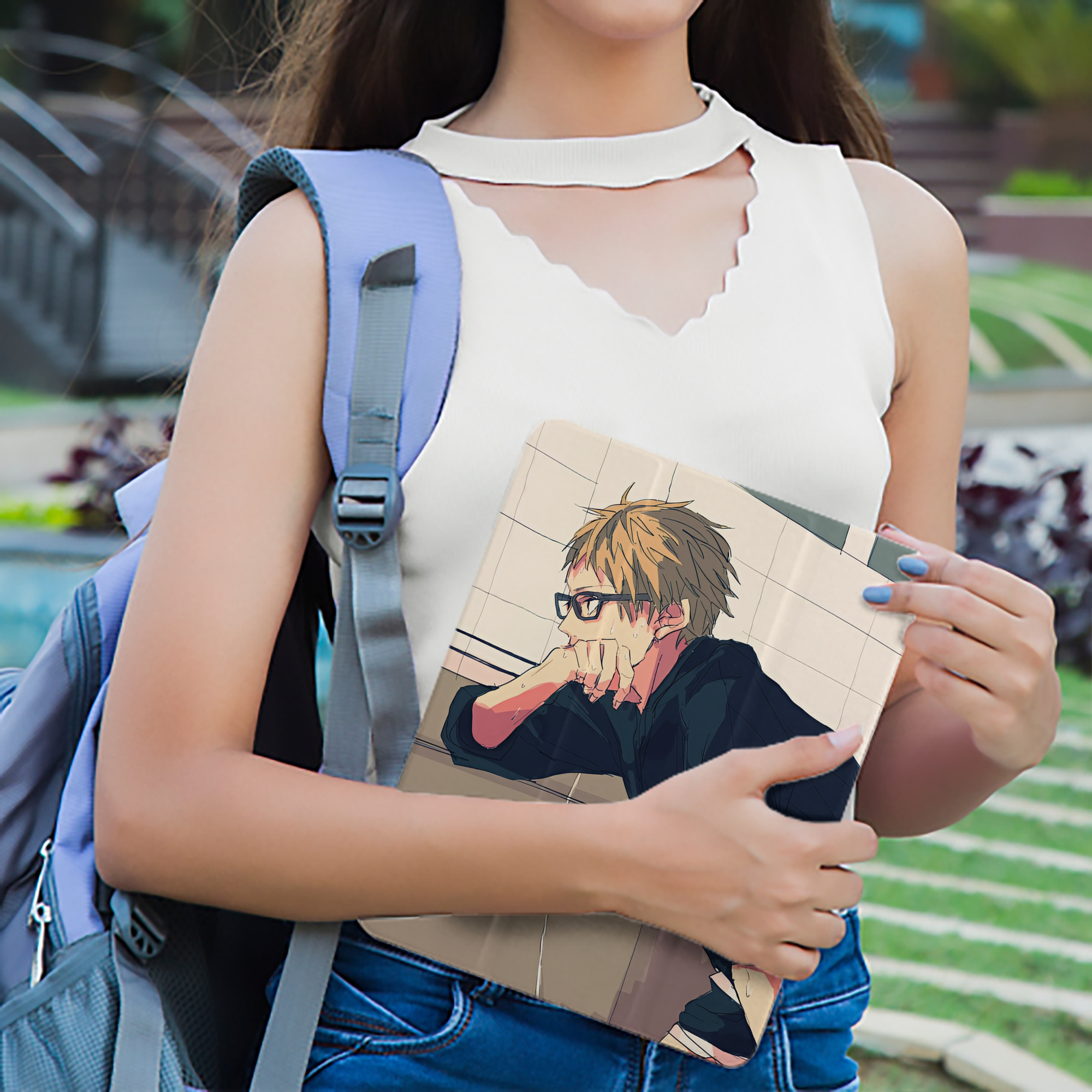 ハイキュー!! Haikyu!! IPad ケース ペン収納付き 三つ折りスタンド PUレザー×シリコン 対応機種9.5/10.5/10.9インチ