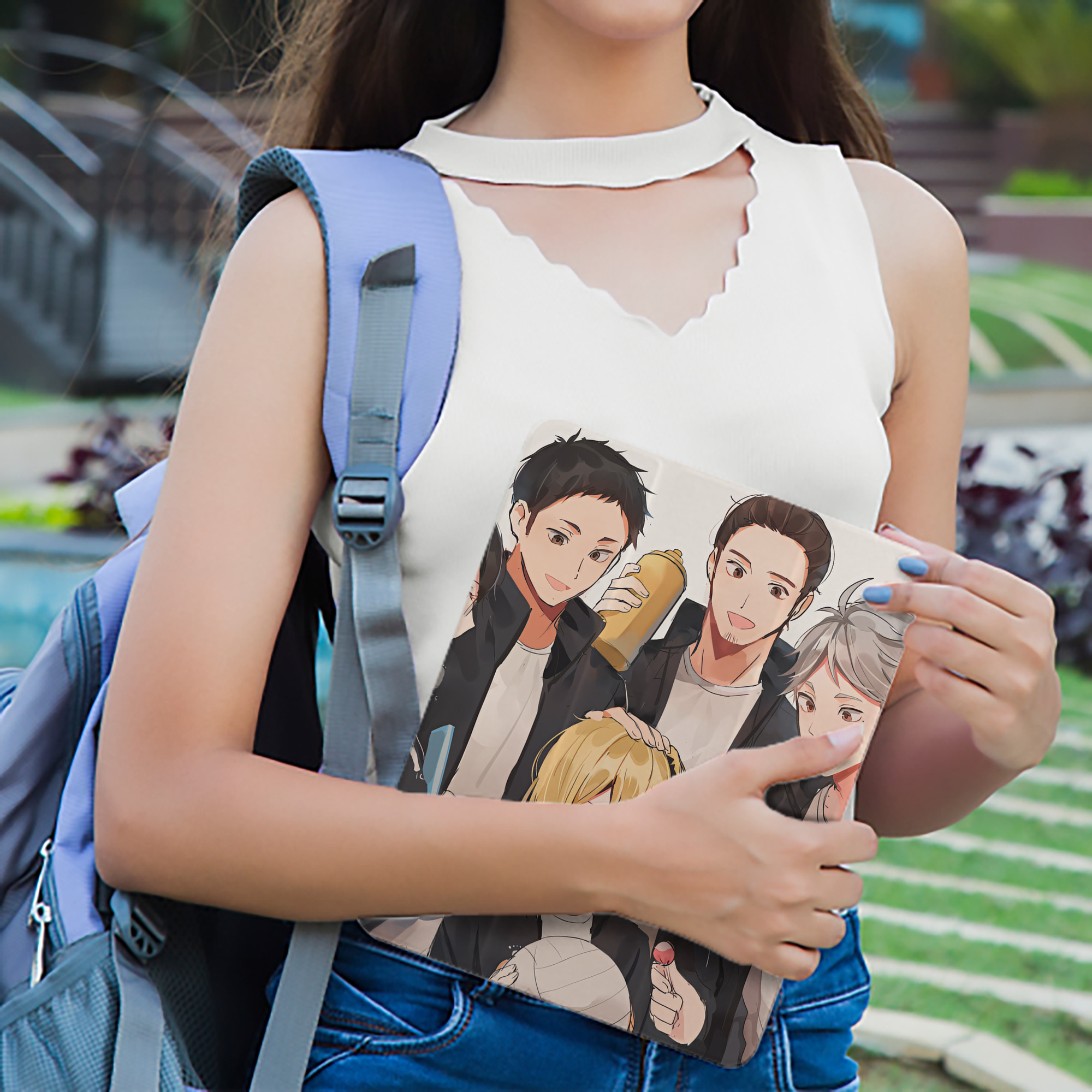 ハイキュー!! Haikyu!! IPad ケース ペン収納付き 三つ折りスタンド PUレザー×シリコン 対応機種9.5/10.5/10.9インチ