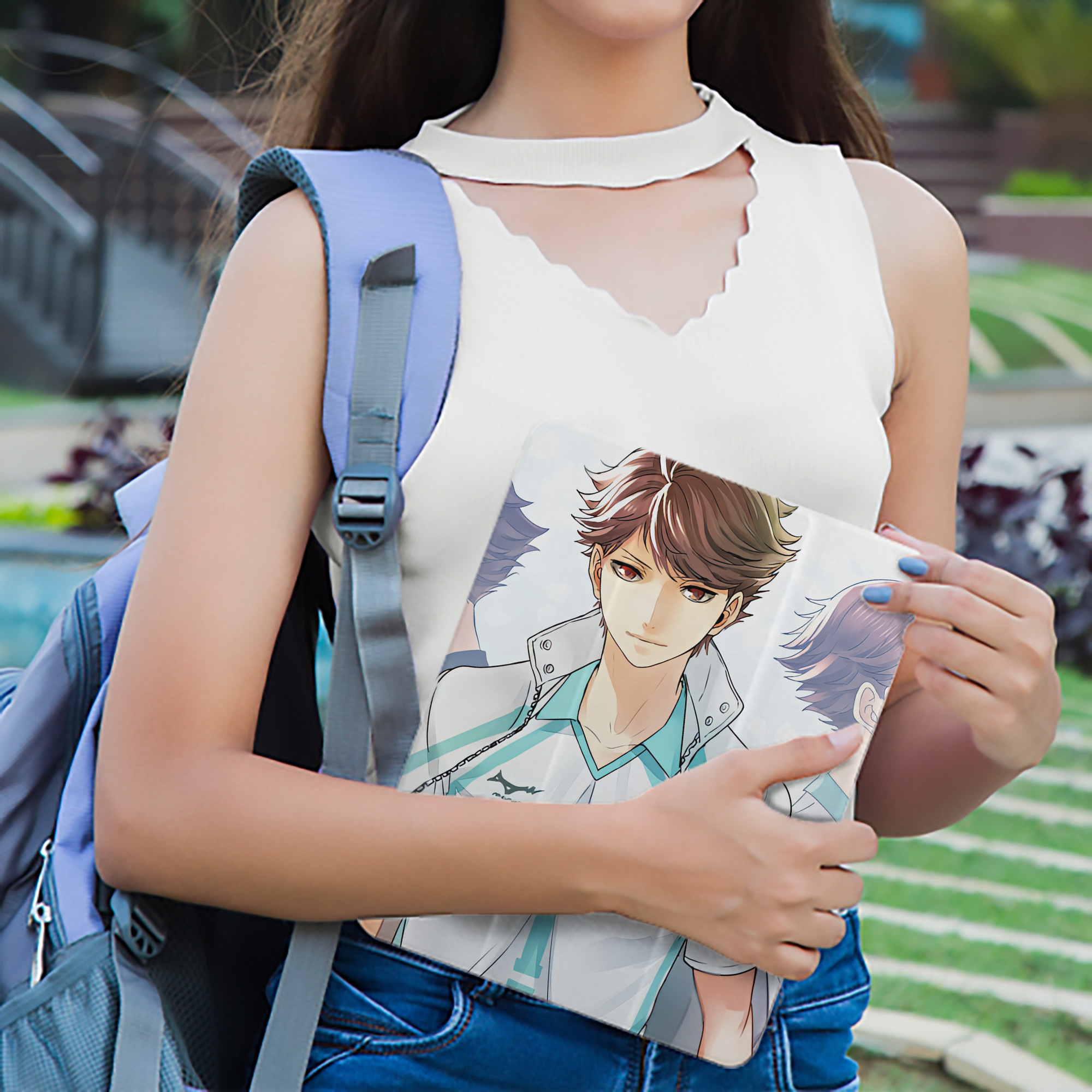 ハイキュー!! Haikyu!! IPad ケース ペン収納付き 三つ折りスタンド PUレザー×シリコン 対応機種9.5/10.5/10.9インチ