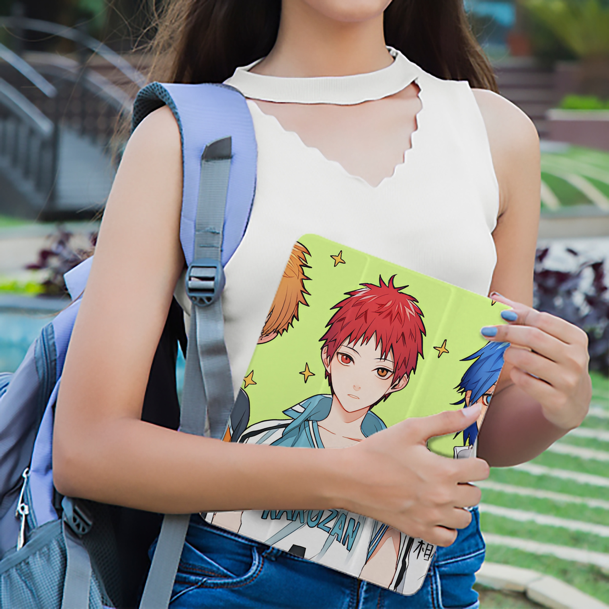 ハイキュー!! Haikyu!! IPad ケース ペン収納付き 三つ折りスタンド PUレザー×シリコン 対応機種9.5/10.5/10.9インチ