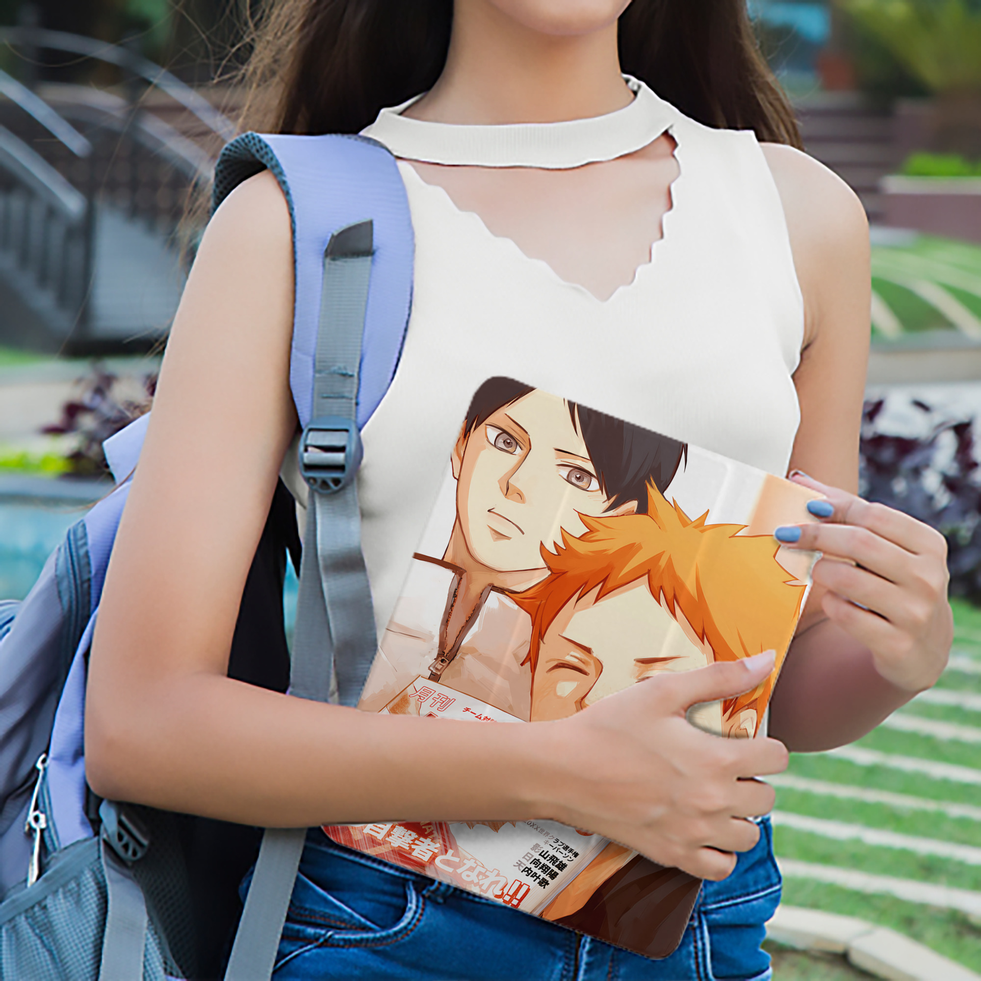 ハイキュー!! Haikyu!! IPad ケース ペン収納付き 三つ折りスタンド PUレザー×シリコン 対応機種9.5/10.5/10.9インチ