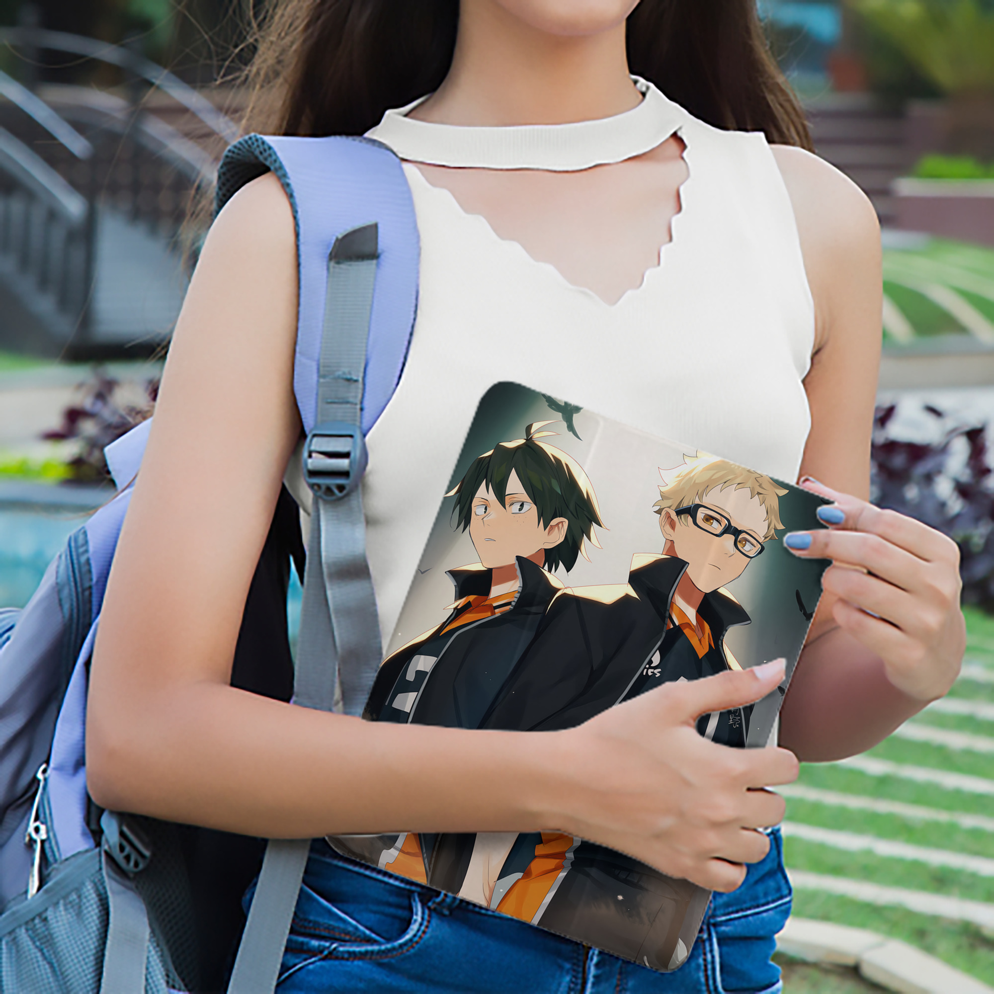 ハイキュー!! Haikyu!! IPad ケース ペン収納付き 三つ折りスタンド PUレザー×シリコン 対応機種9.5/10.5/10.9インチ