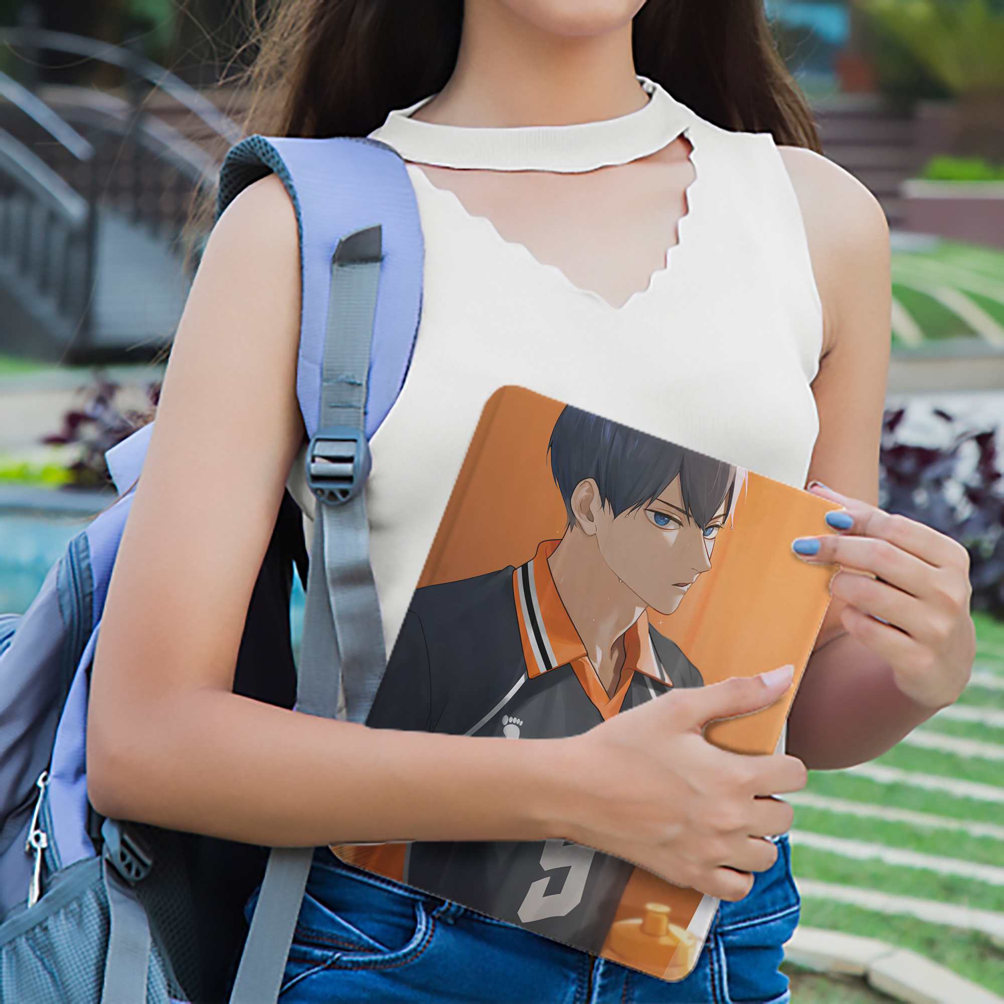 ハイキュー!! Haikyu!! IPad ケース ペン収納付き 三つ折りスタンド PUレザー×シリコン 対応機種9.5/10.5/10.9インチ