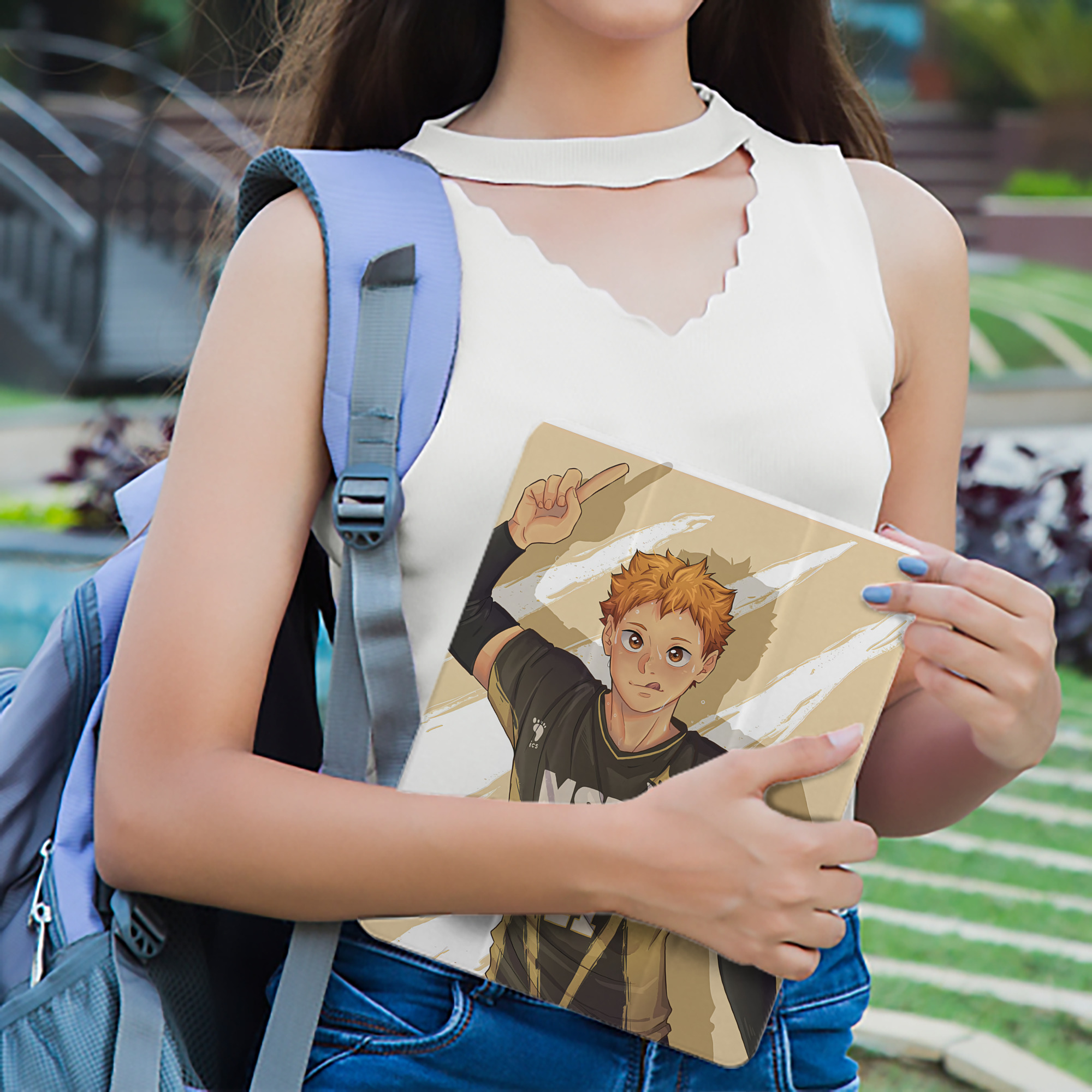 ハイキュー!! Haikyu!! IPad ケース ペン収納付き 三つ折りスタンド PUレザー×シリコン 対応機種9.5/10.5/10.9インチ